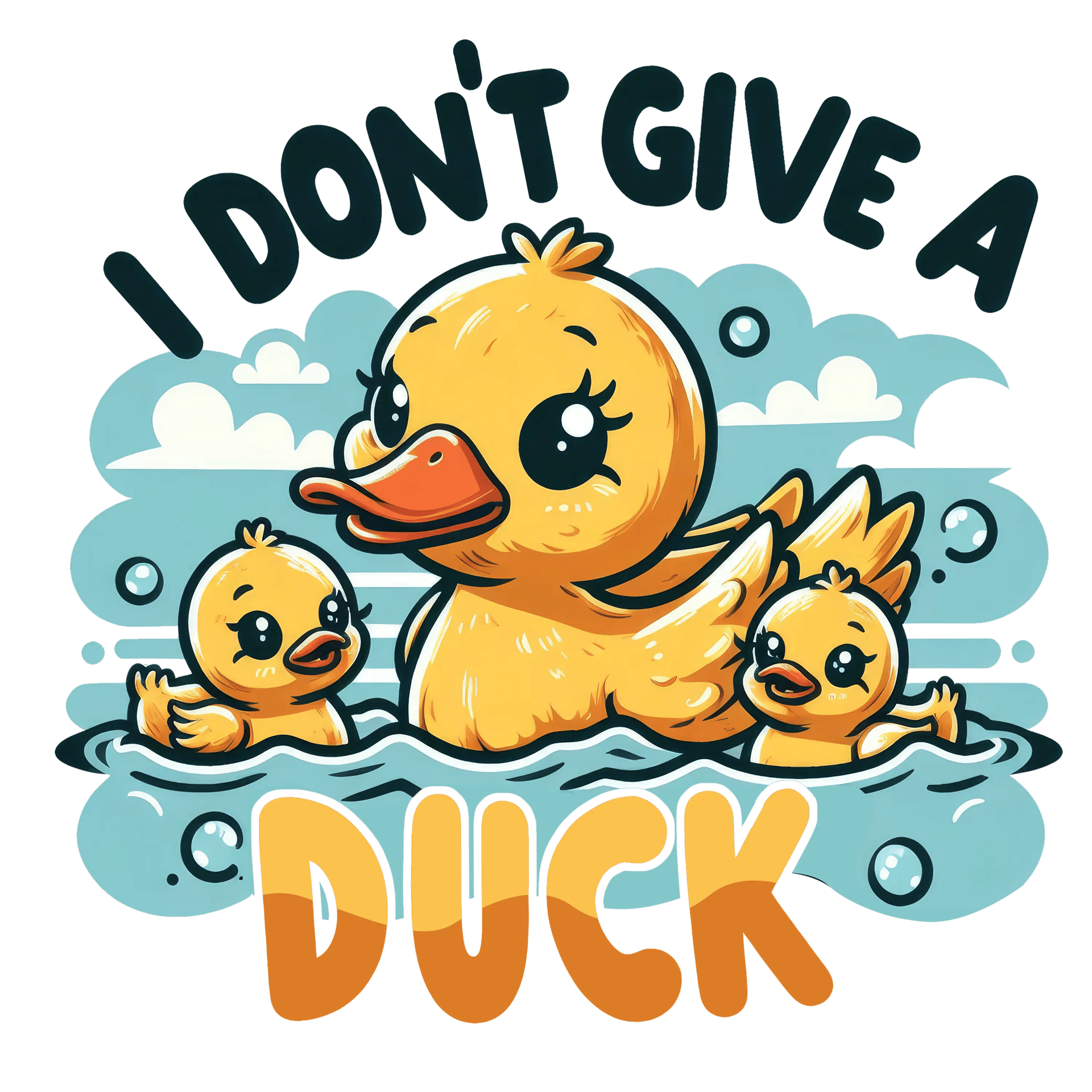 I Don't Give A Duck Design - DTF Ready To Press