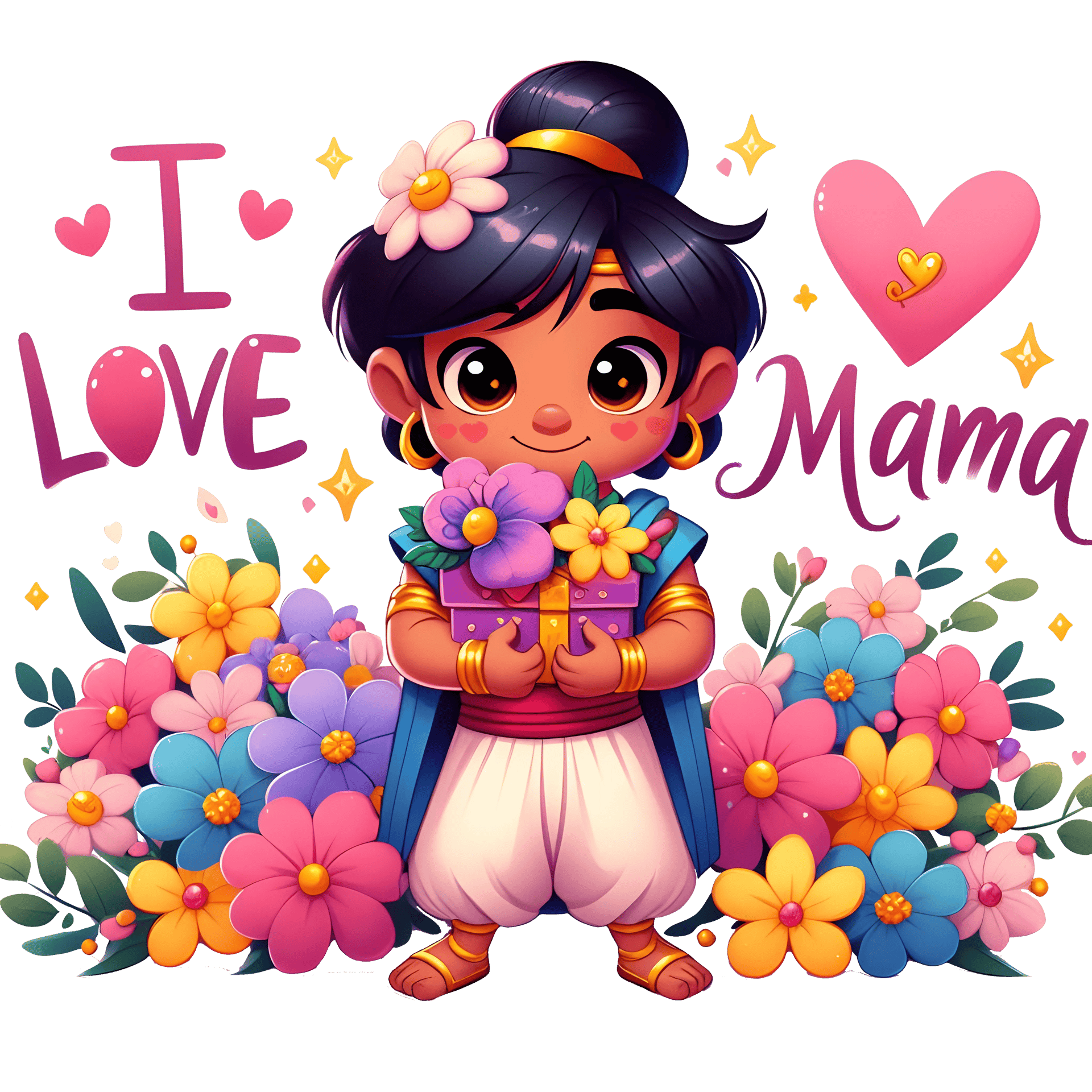 I Love Mama Design DTF-Ready to Press