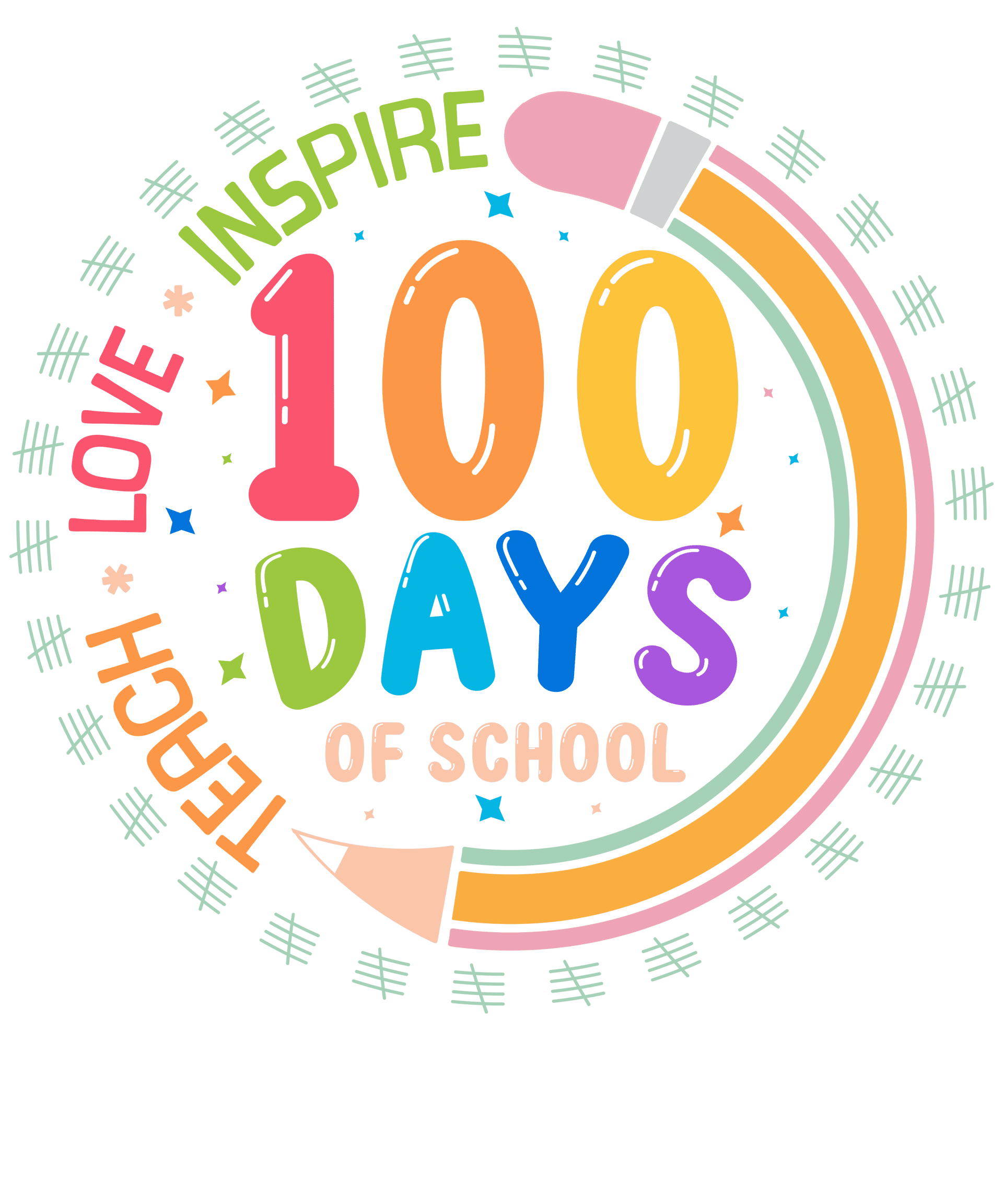 In My 100 Days of School Era Design