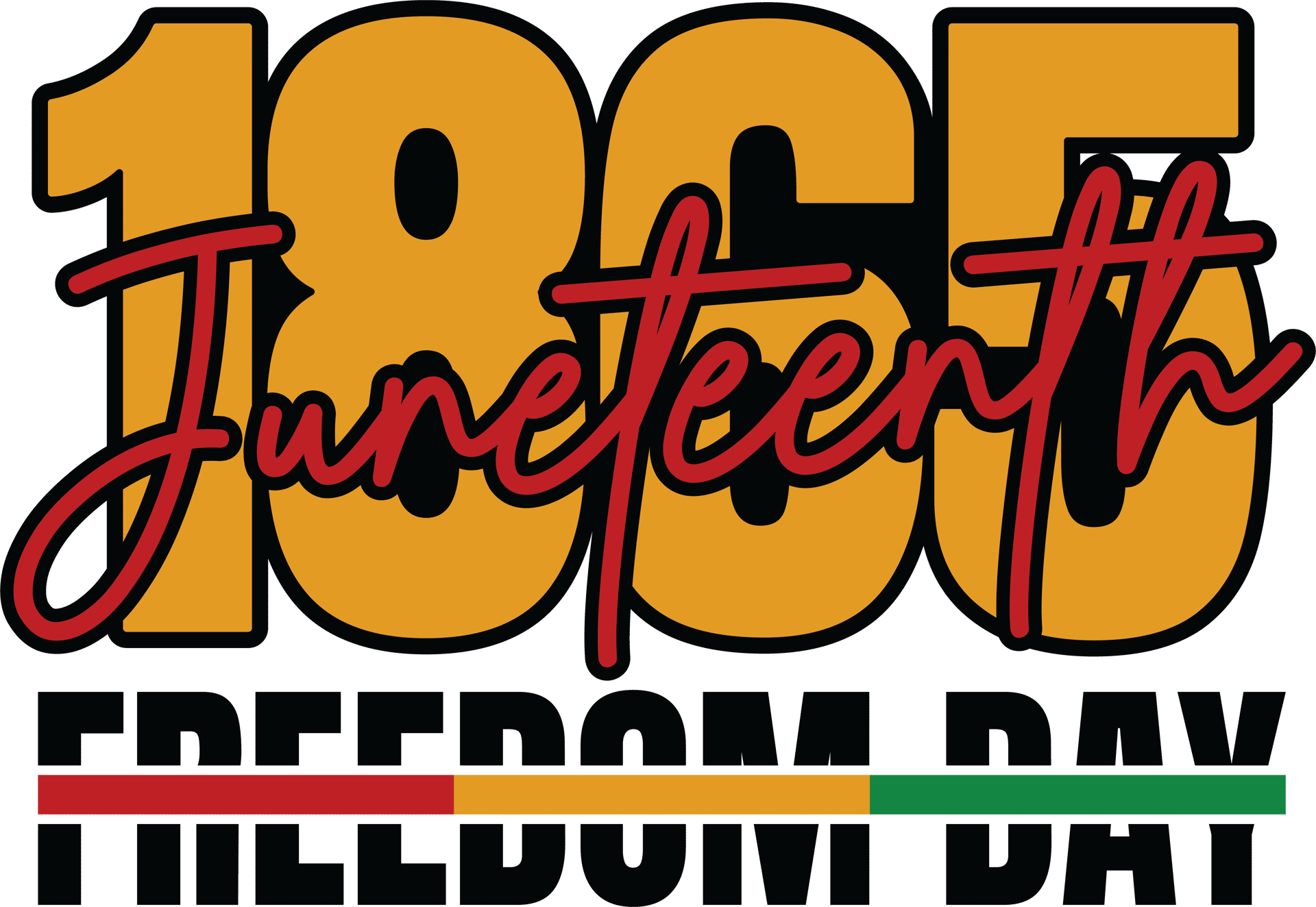 Juneteenth 1865 Freedom Day Design