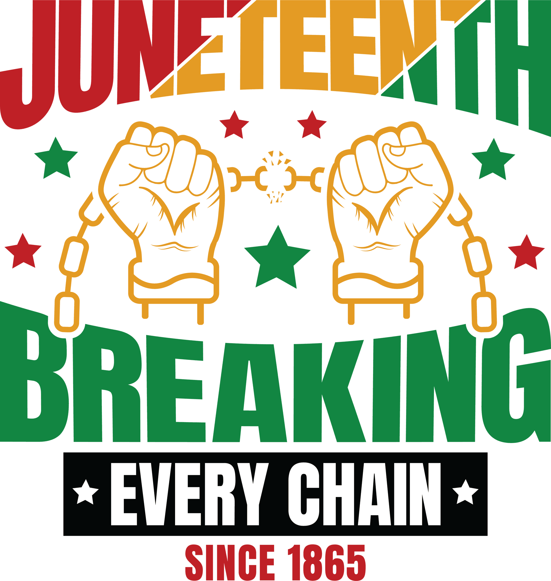Juneteenth Breaking Every Chain Design