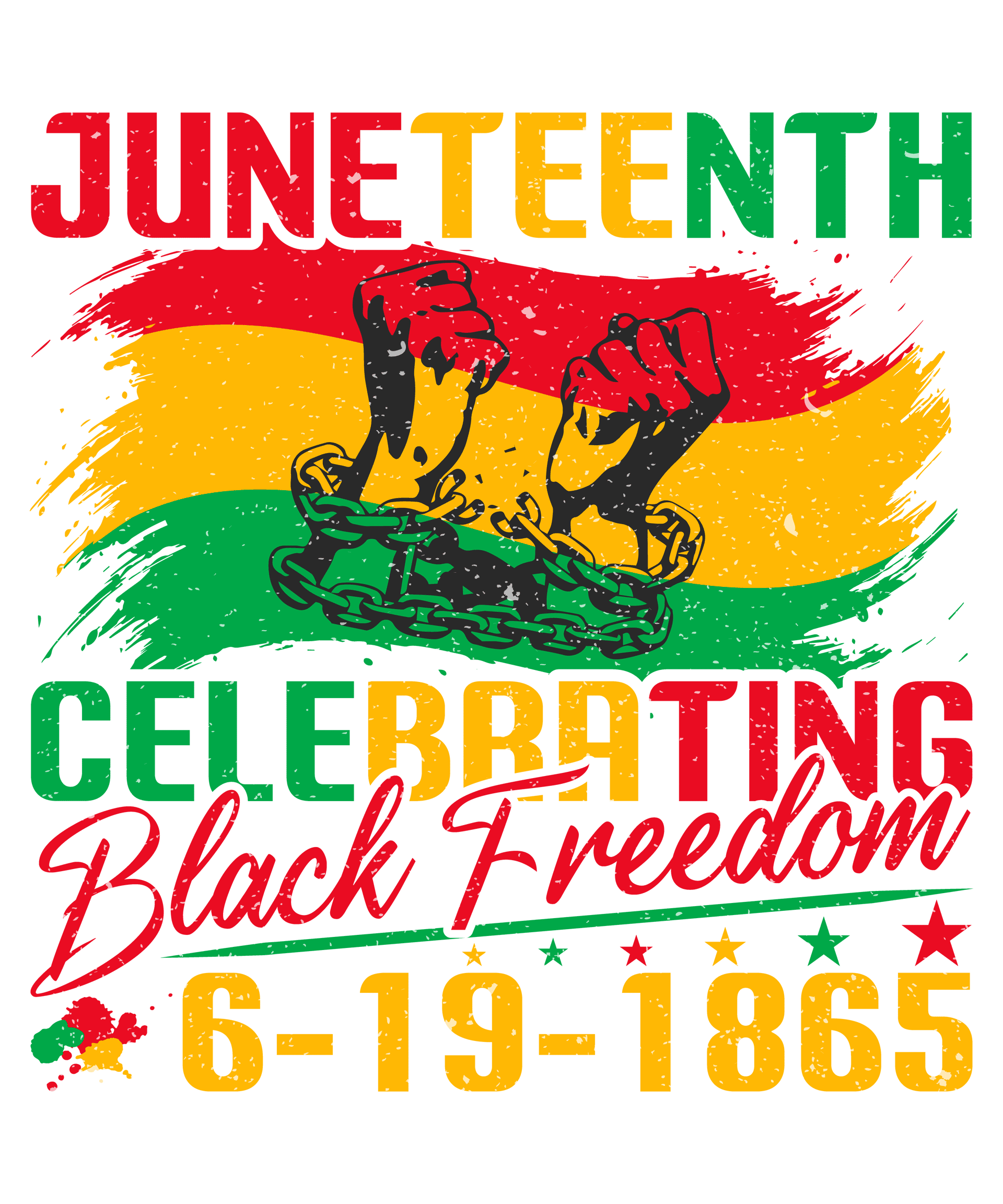 Juneteenth Celabrating Design - DTF Ready To Press