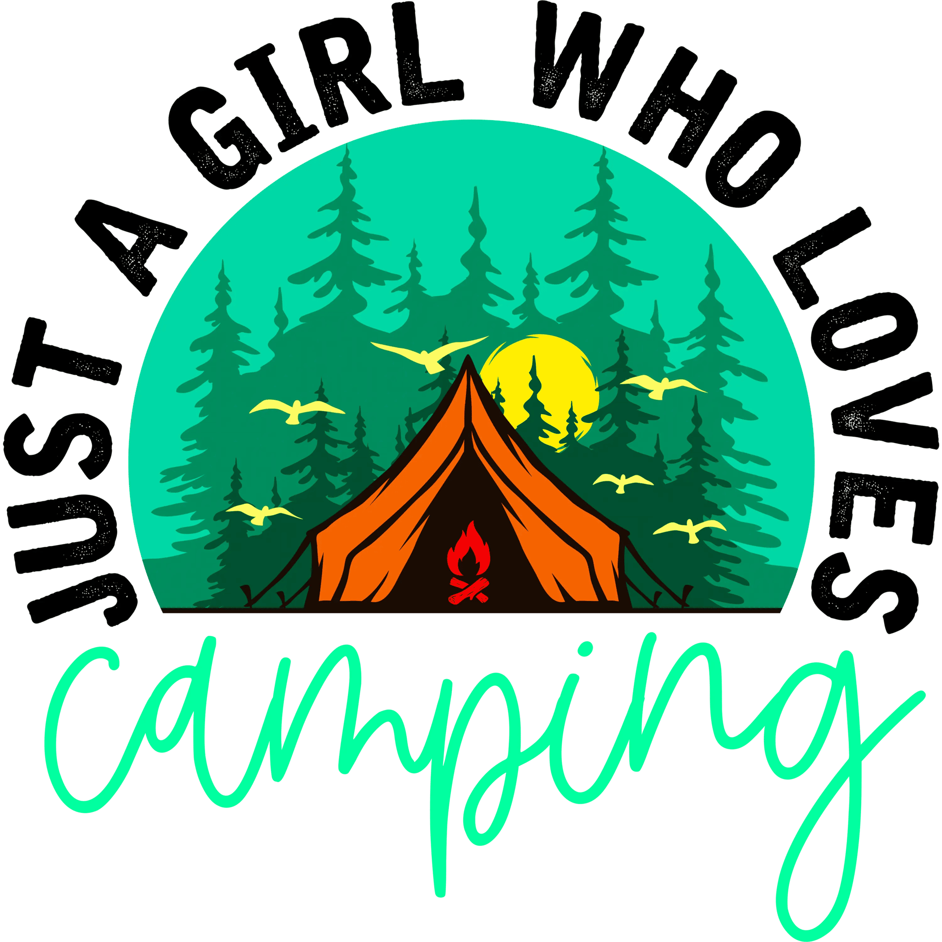 Just a Girl Who Loves Camping Design Press