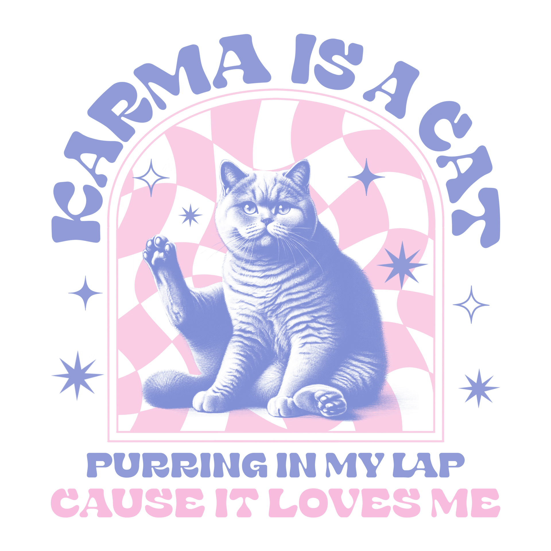 Karma Is A Cat Design - DTF Ready To Press