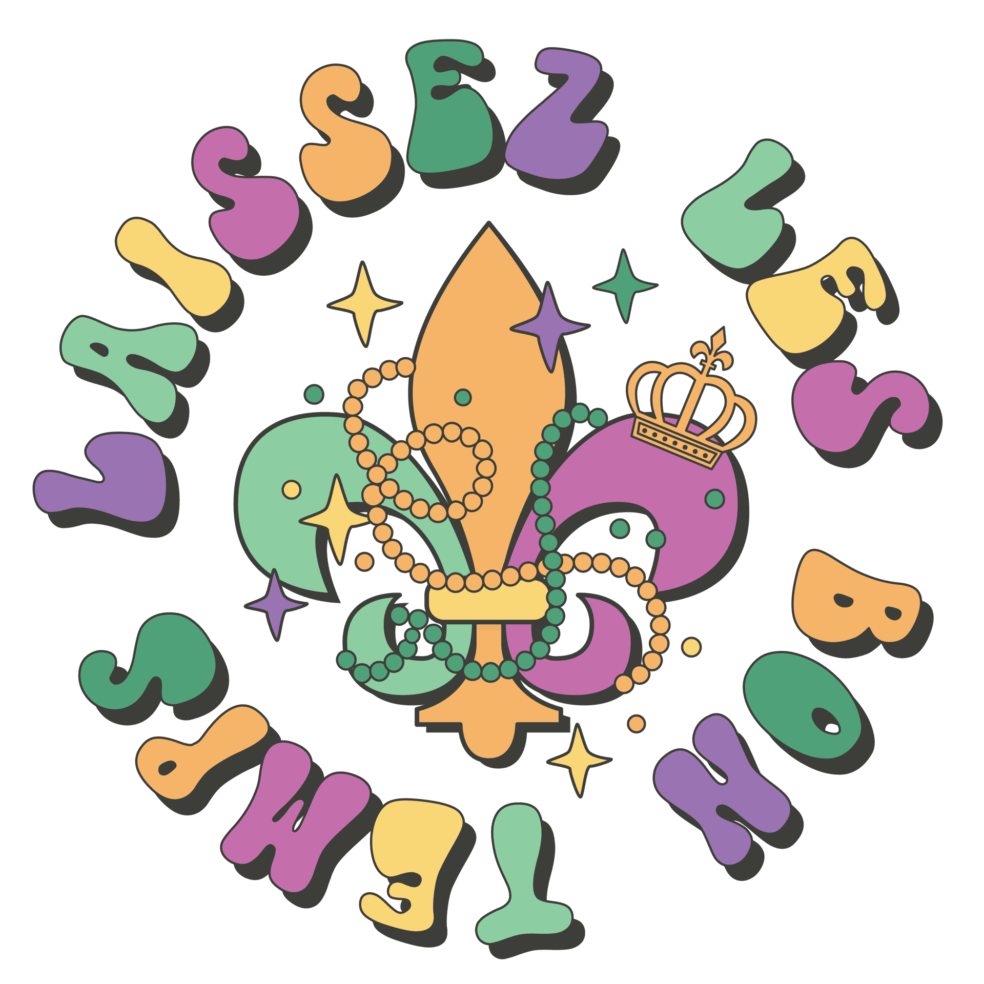 Laissez Les Bon Temps Mardi Gras Design