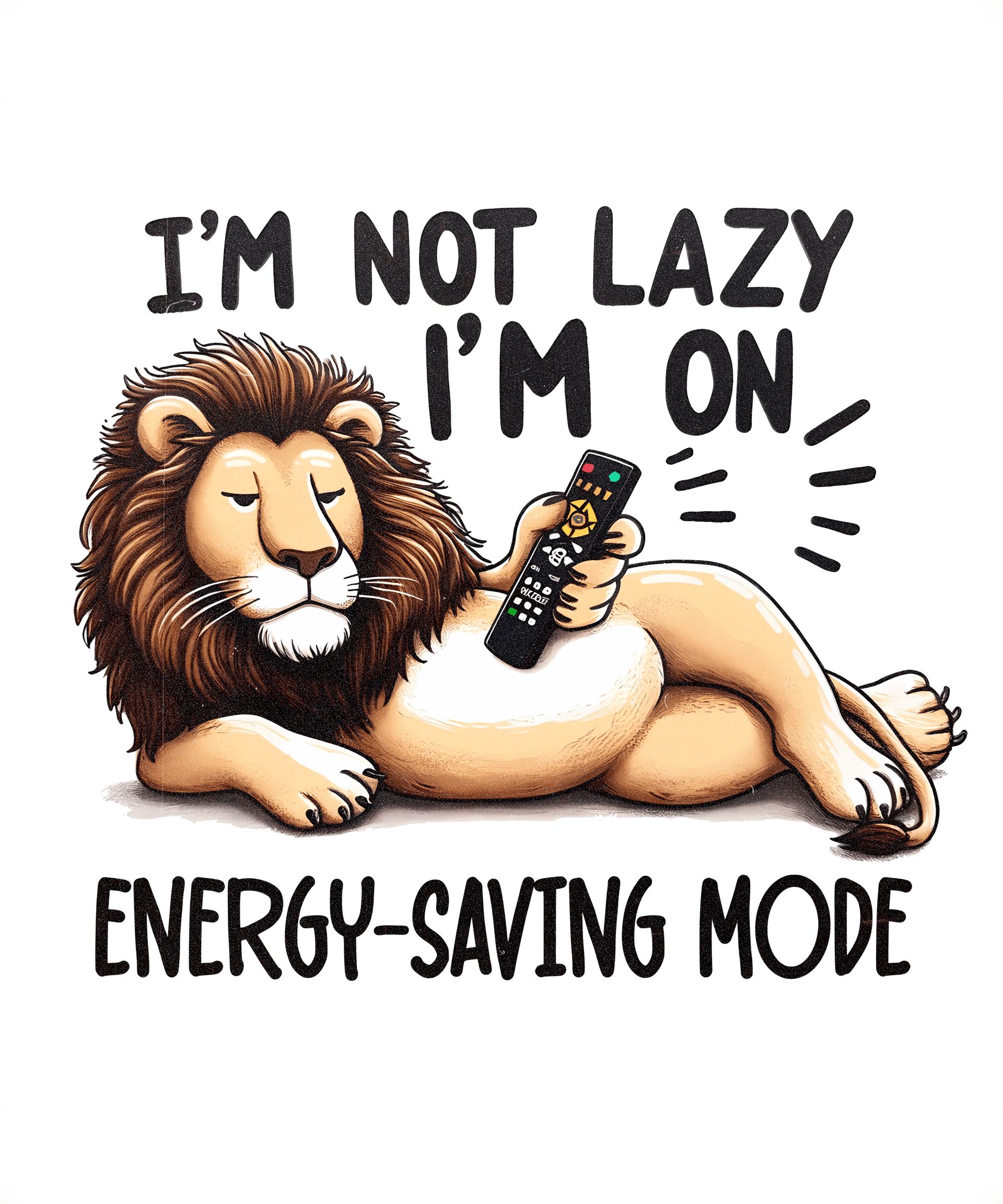 Lazy Leon Design - DTF Ready To Press
