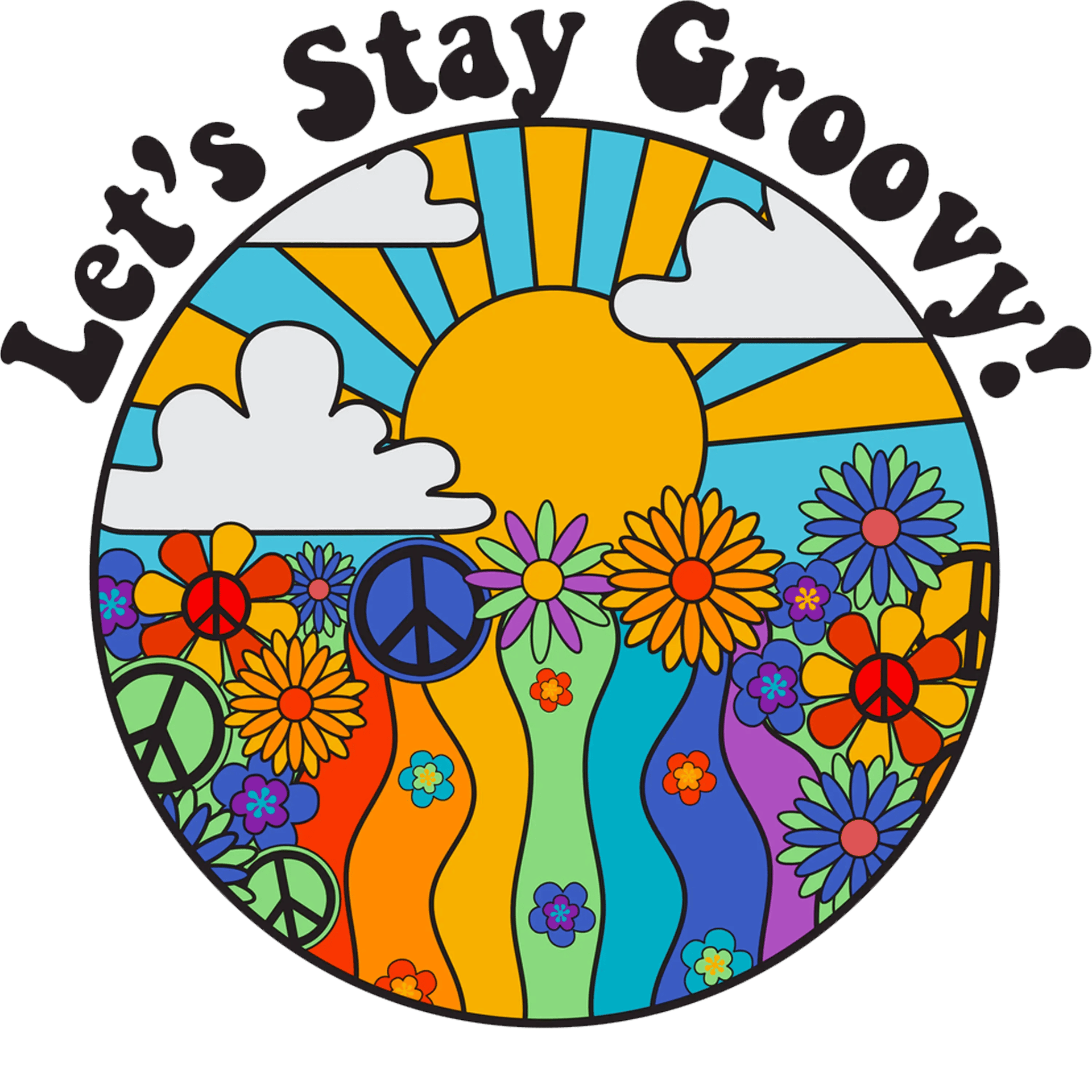 Let's Stay Groovy Design DTF (V1) | DTF Dallas