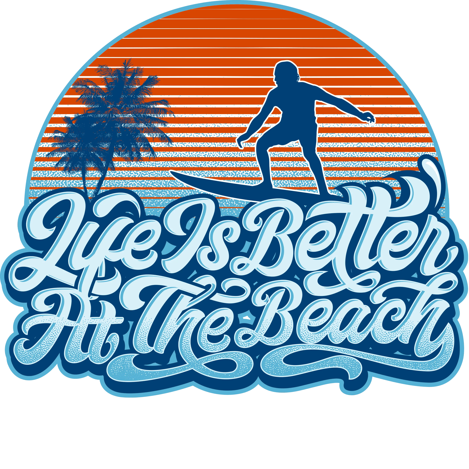 Life Is Better at the Beach DTF Ready Press V2