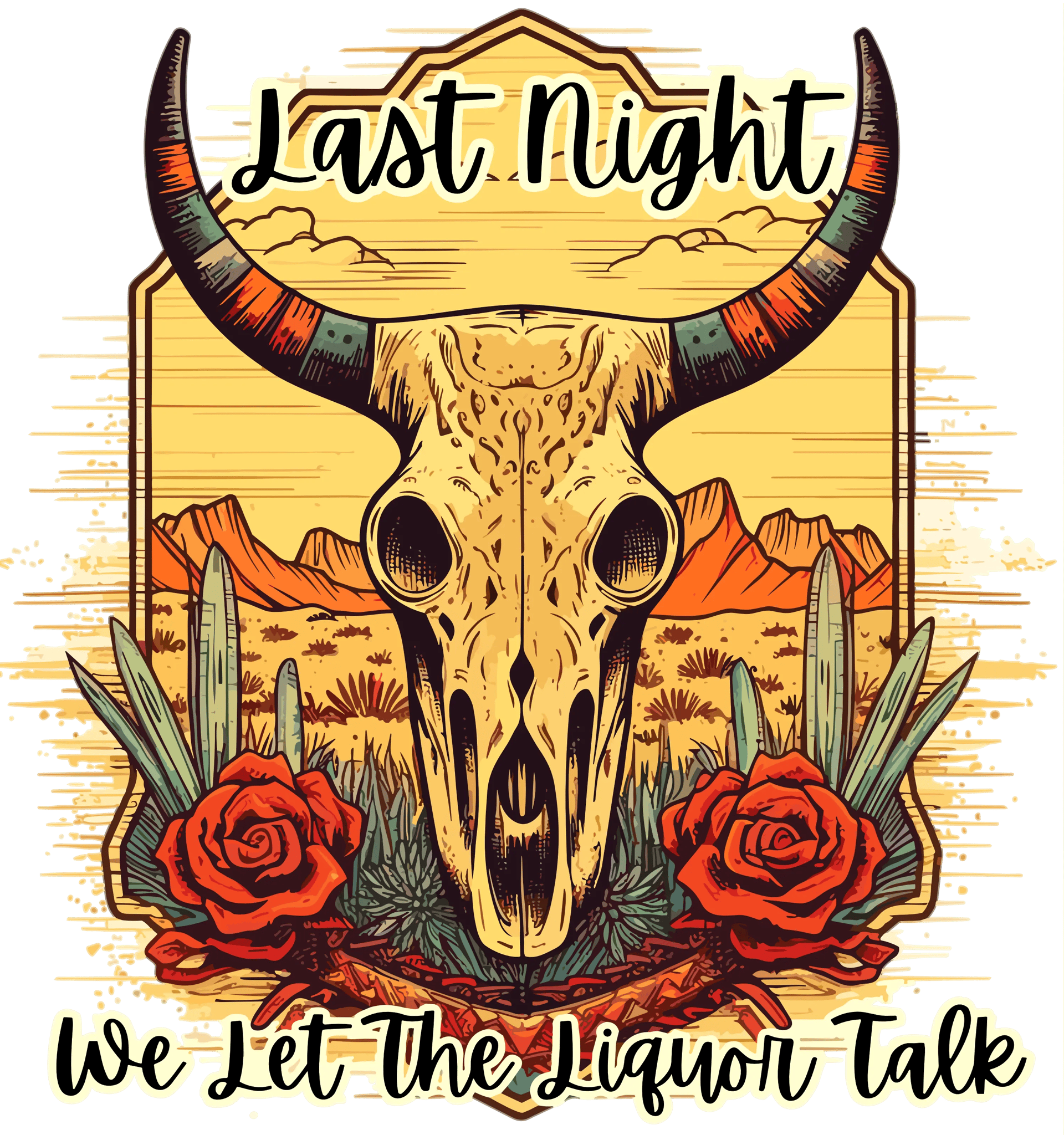 Last Night We Let the Liquor Talk Design