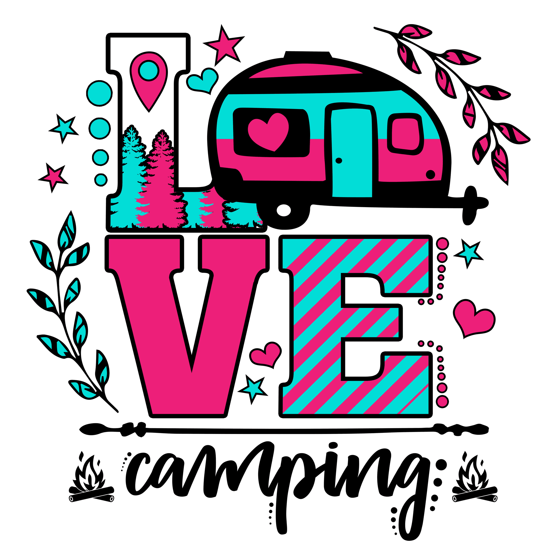Love Camping Design - DTF Ready To Press