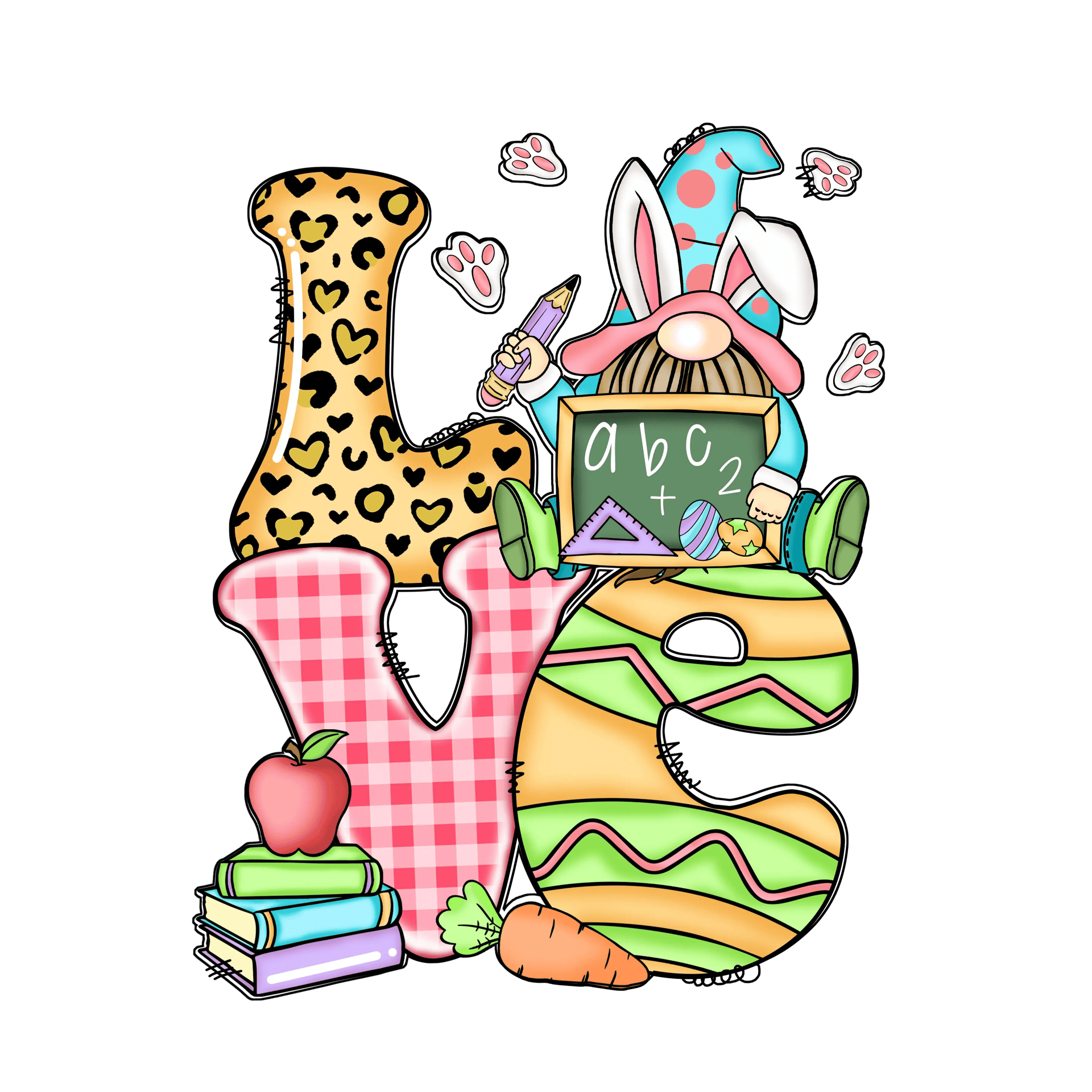 Love Easter Teacher Love Gnome Design