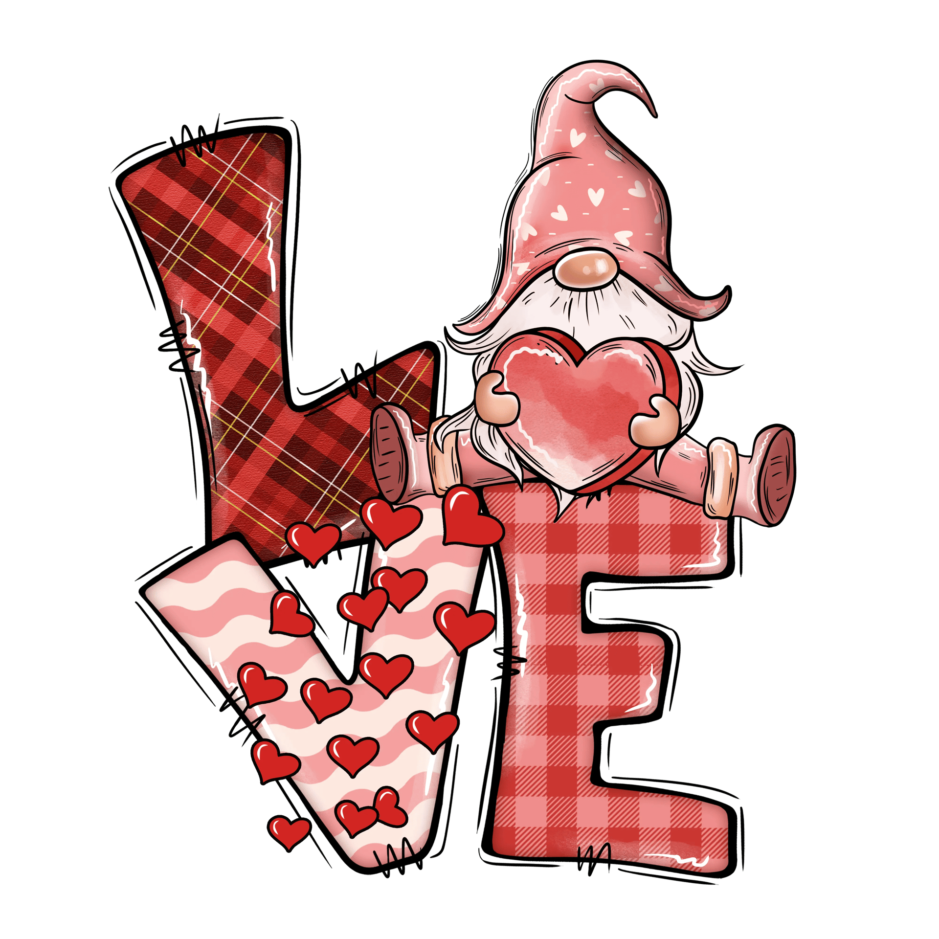 Love Gnome Valentine's Day Heart Design