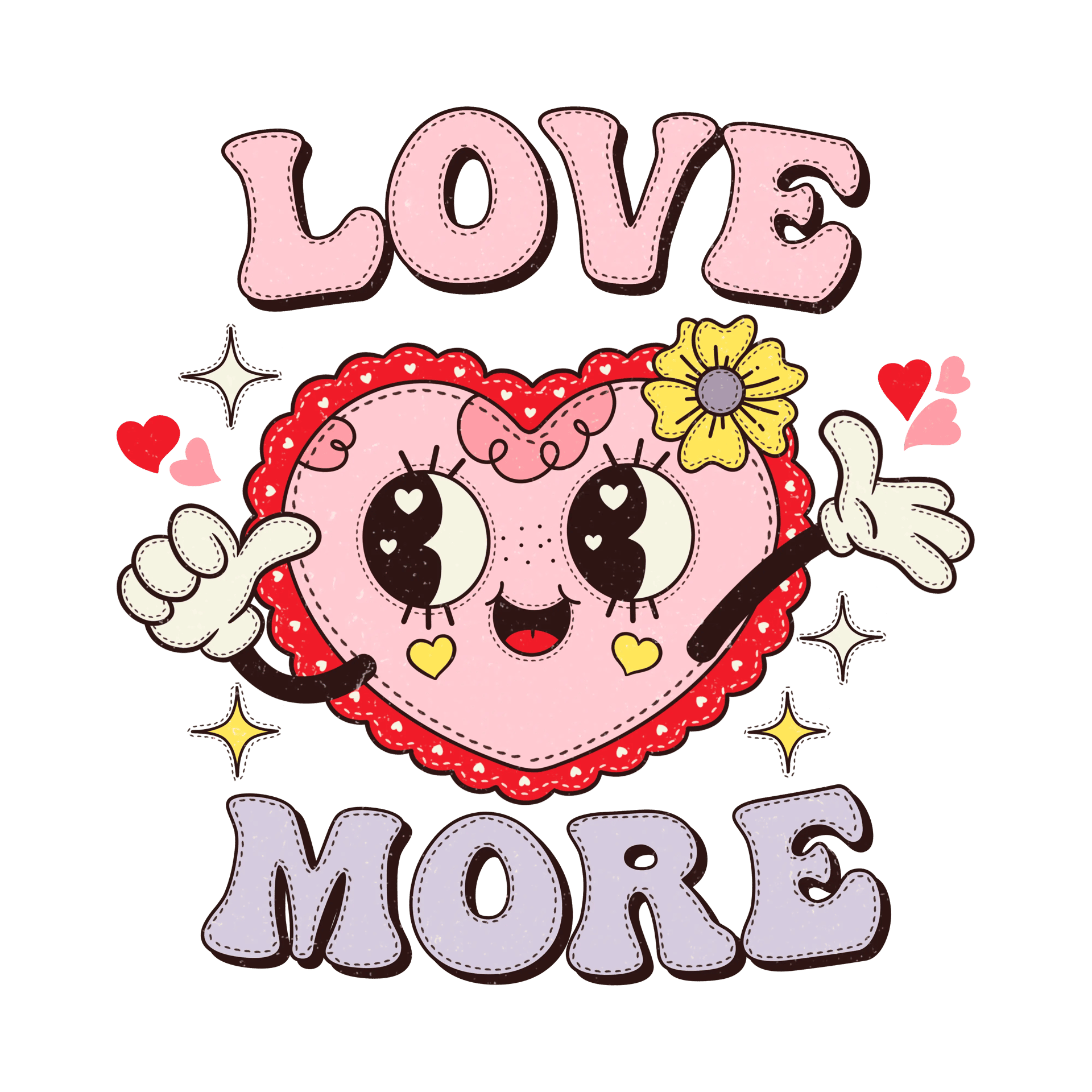 Love More Valentine's Day Heart Design