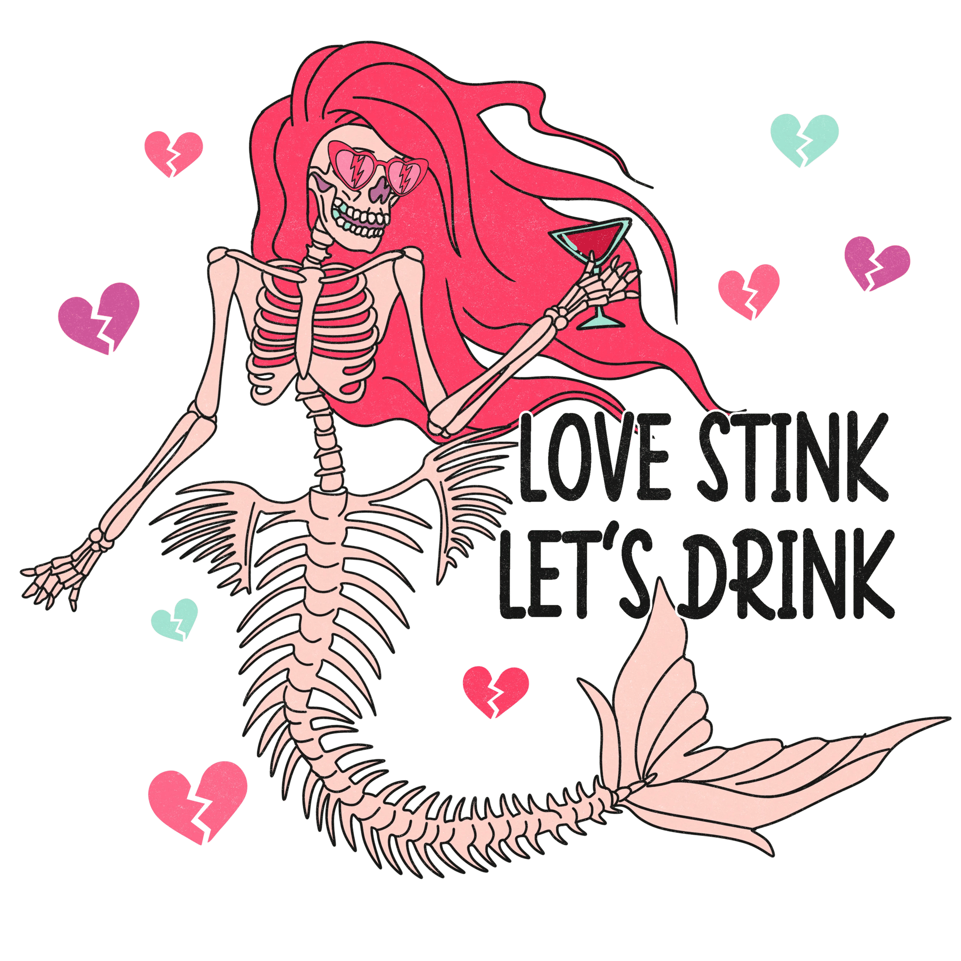 Love Stink - Let's Drink Valentine's Day Design