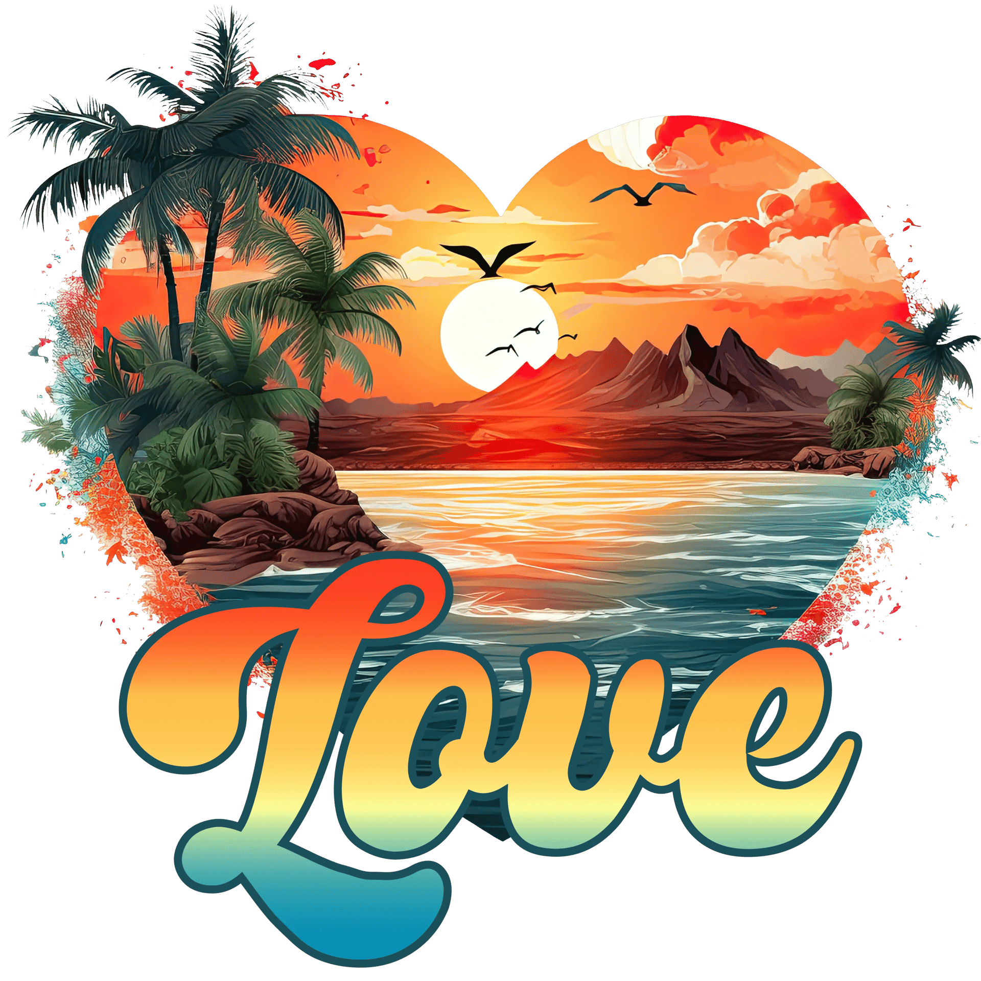 Love Summer DTF Design - Ready to Press