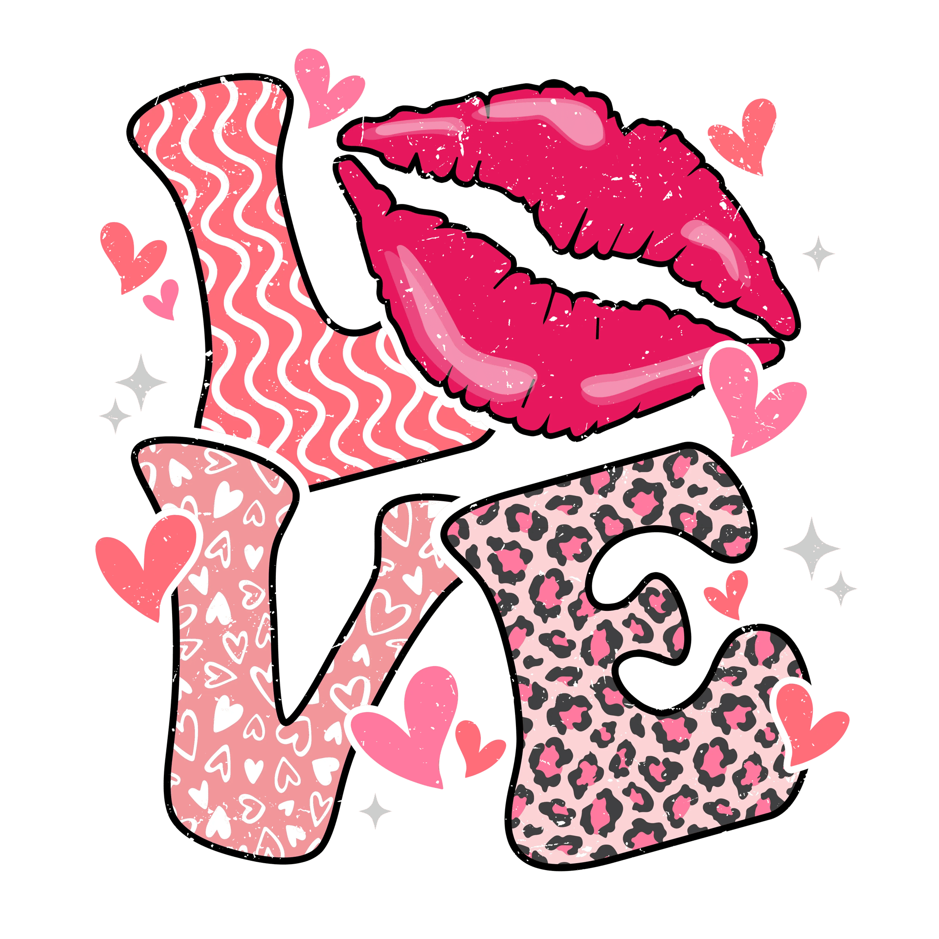 Love Valentine's Day Leopard Design