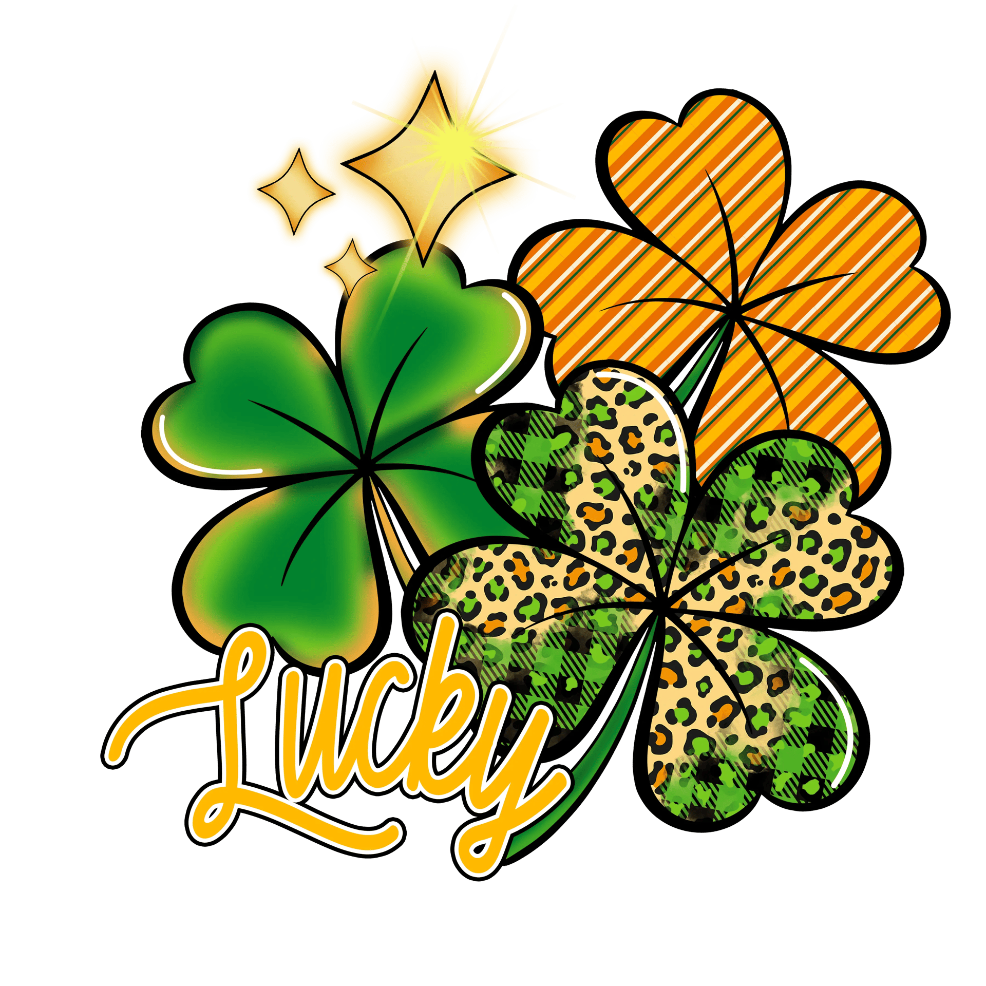 Lucky Clover Saint Patrick's Day Cheetah Design