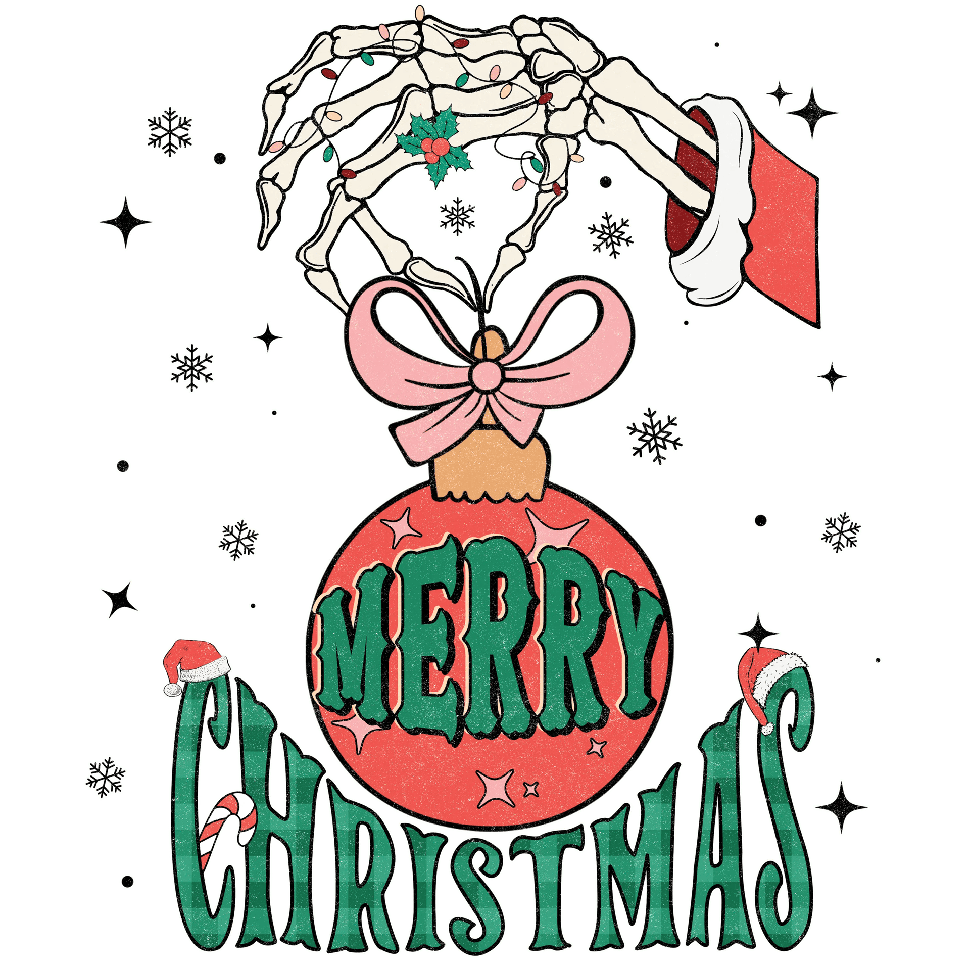 Merry Christmas DTF Design - Ready to Press V2