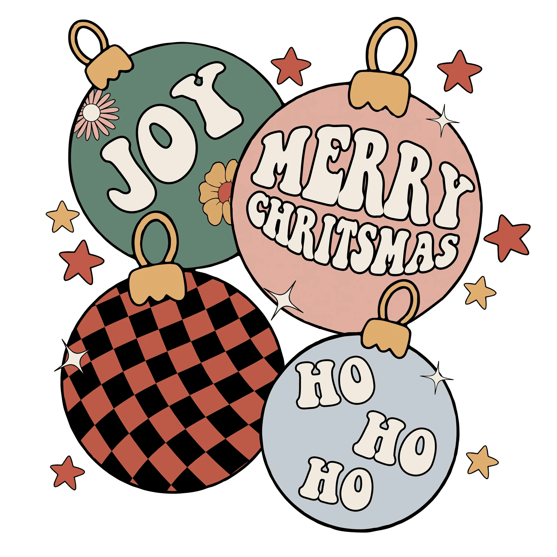 Merry Christmas DTF Design - Ready to Press V3