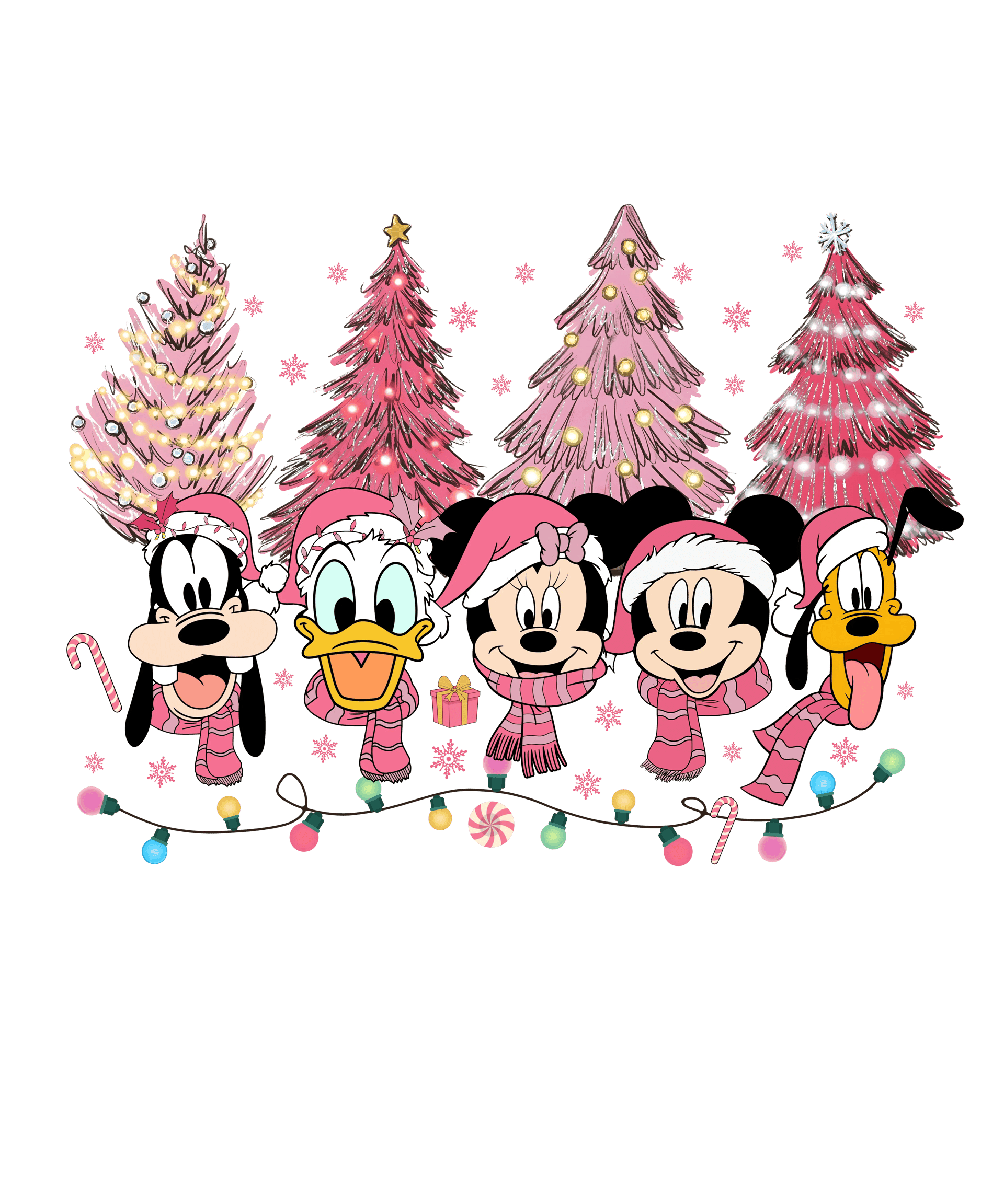 Mickey Mouse Christmas Tree DTF Ready to Press