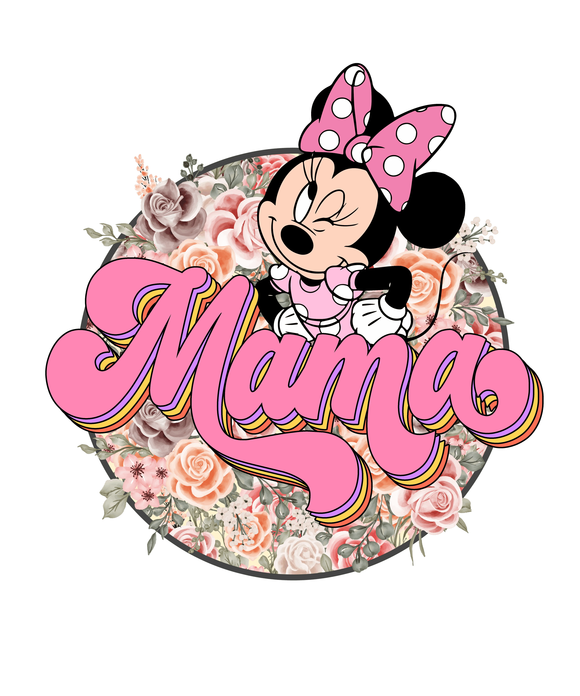 Minnie Mouse Mama Design - DTF Ready To Press