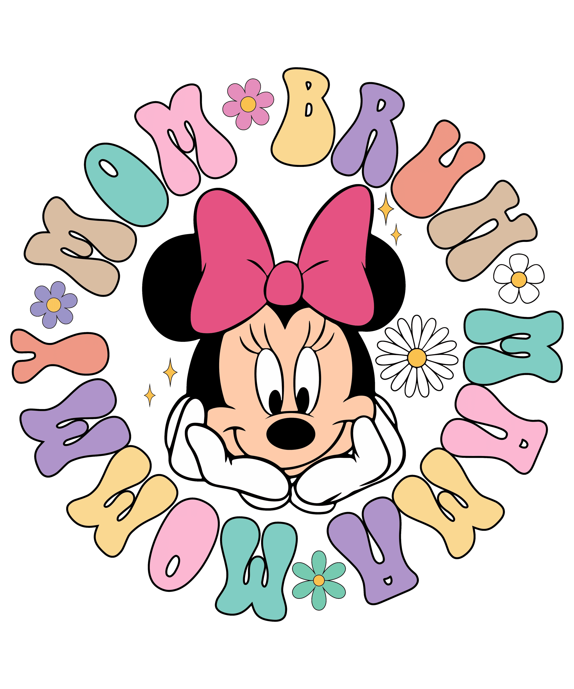 Minnie Mouse Mother's Day Design - DTF Ready To Press