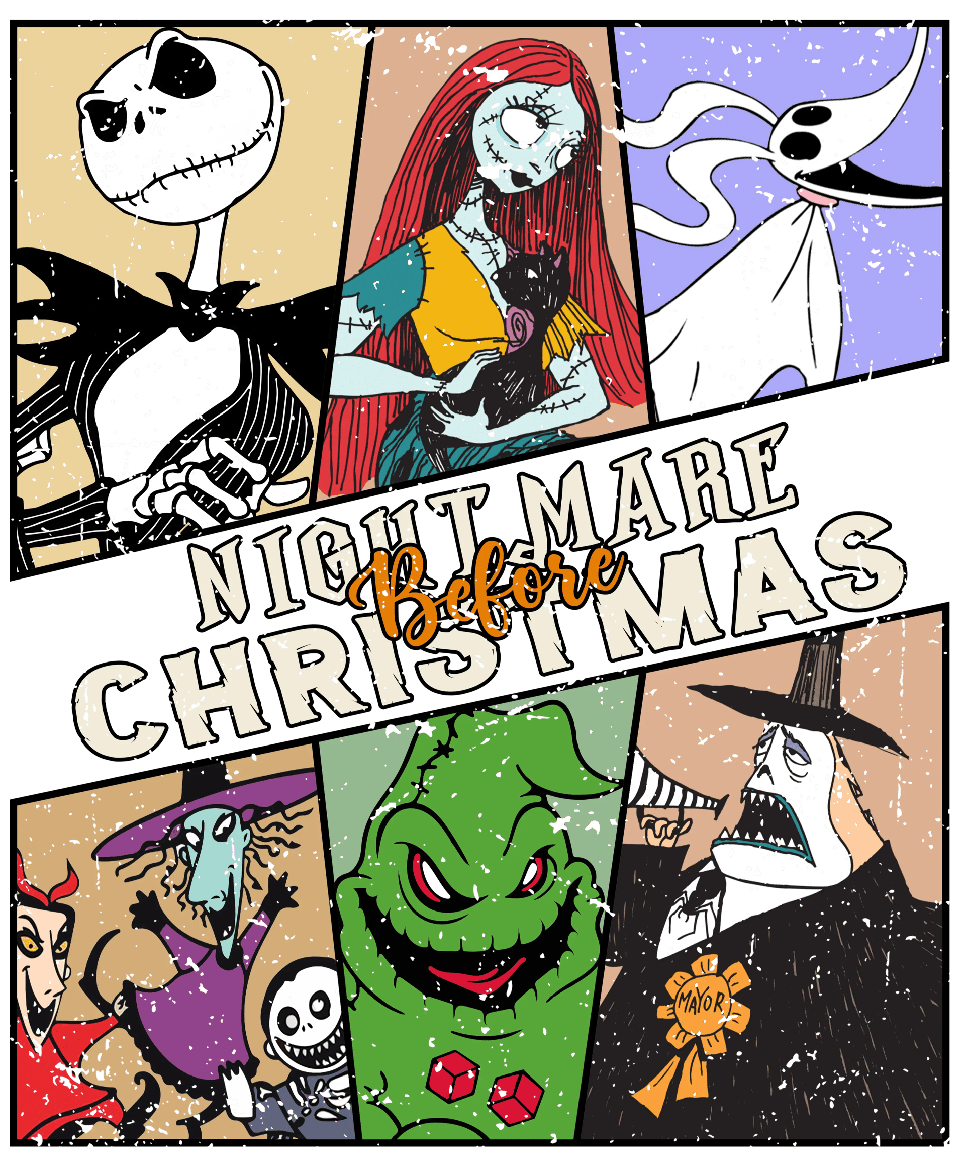 Nightmare Before Christmas DTF Ready Press V1