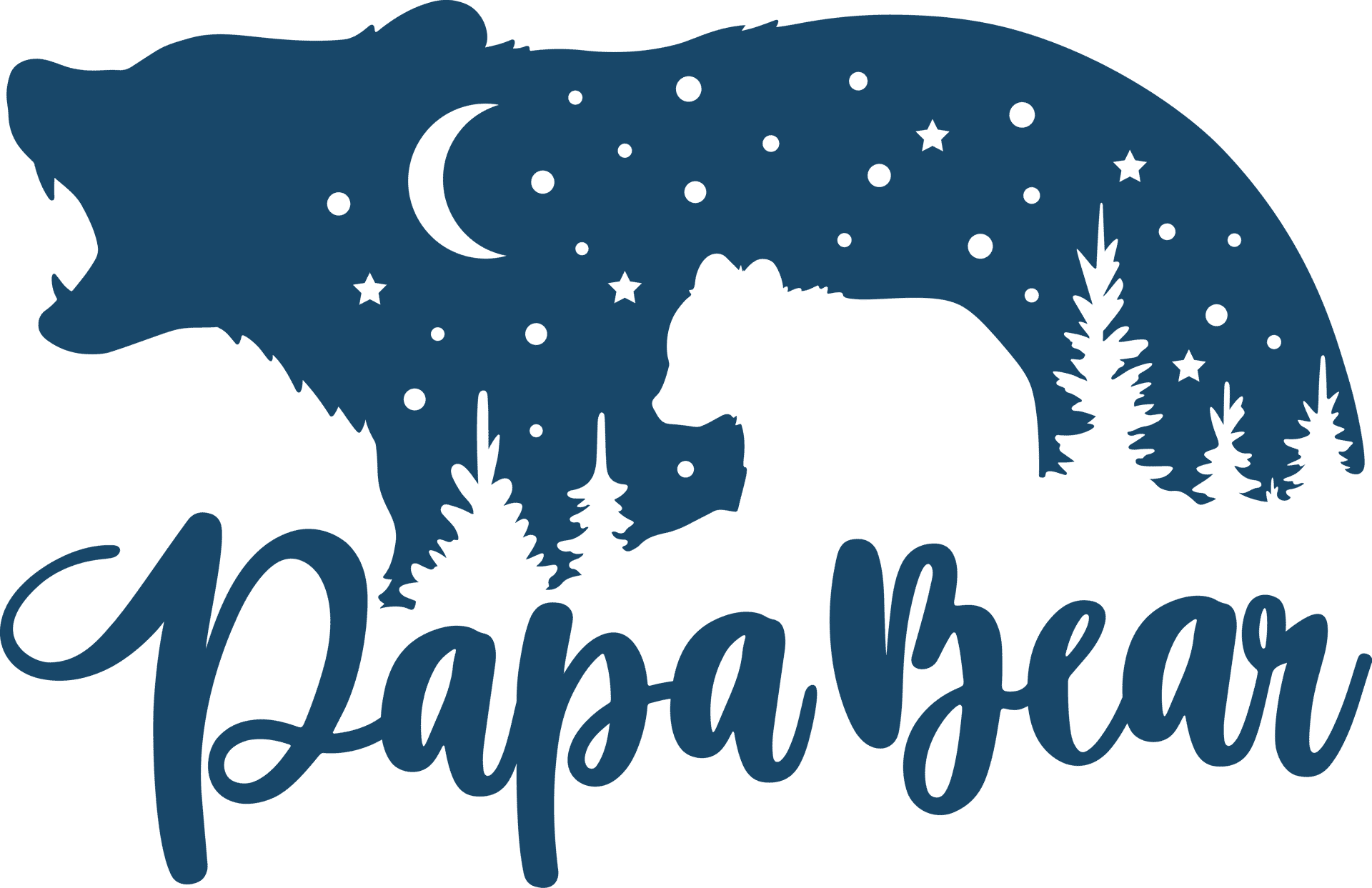 Papa Bear Design - DTF Ready To Press