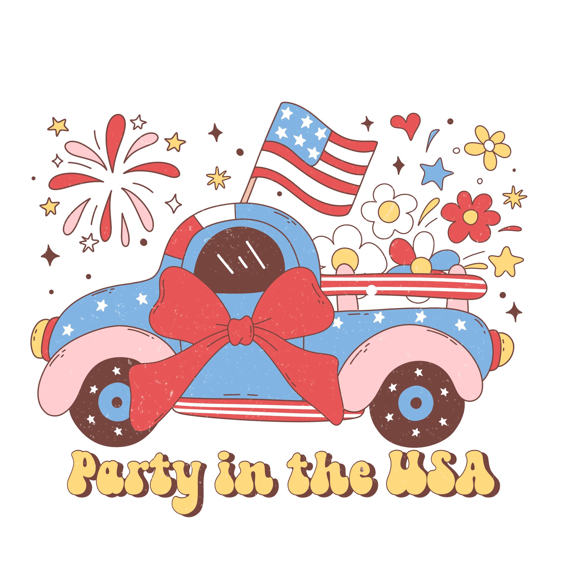 Party in the USA DTF Design - Ready to Press V2