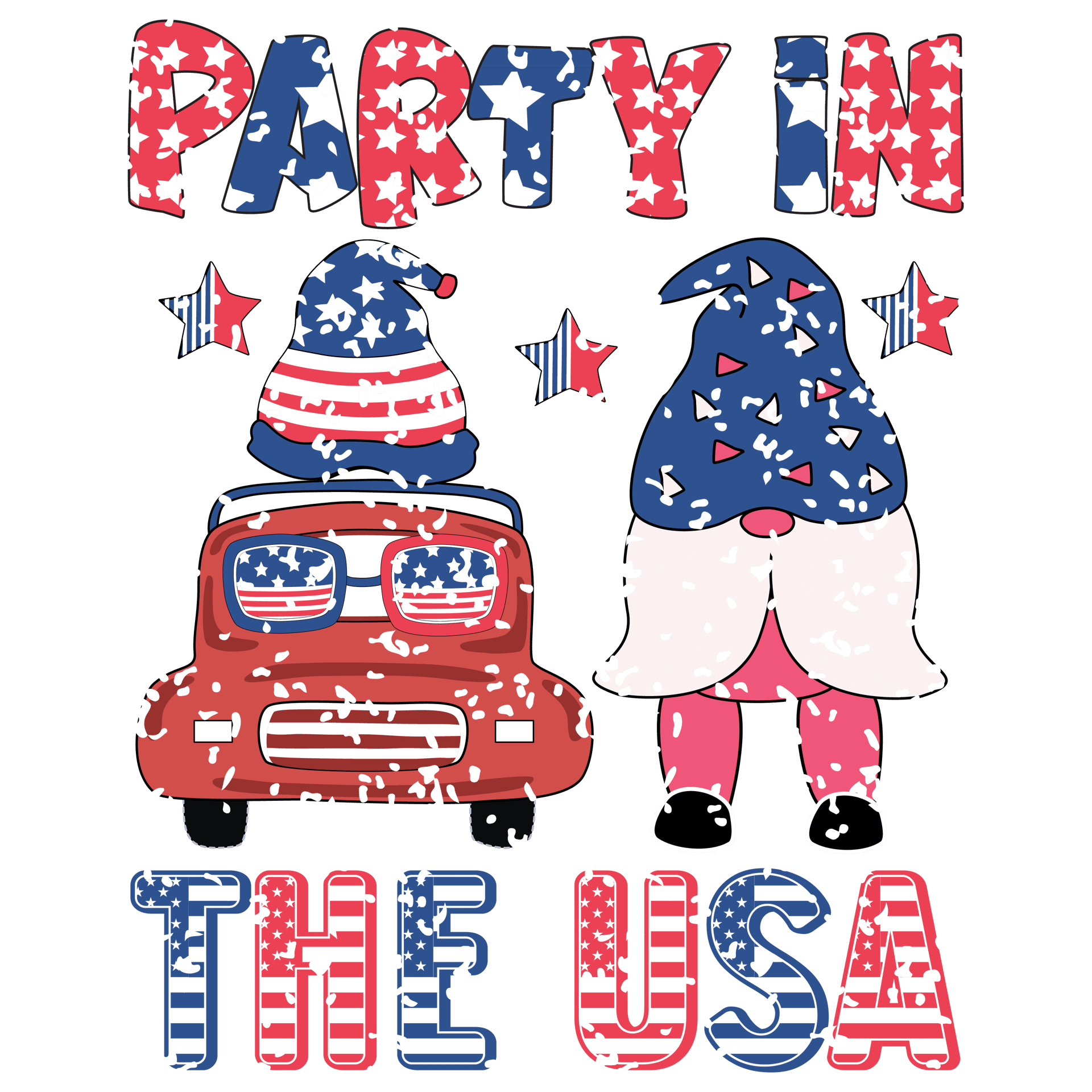 Party in the USA DTF Design - Ready to Press V6
