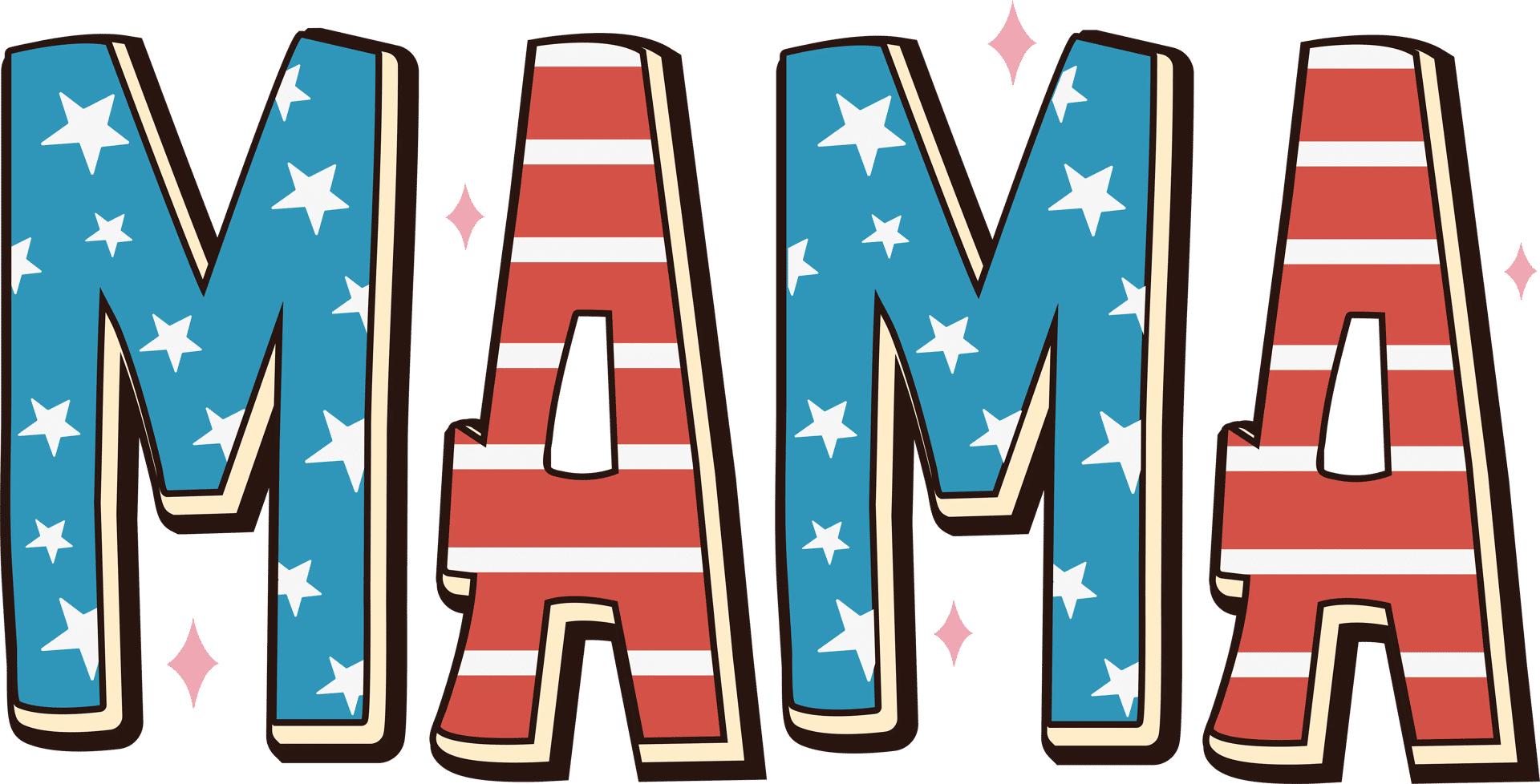 Patriotic Mama Design - DTF Ready To Press