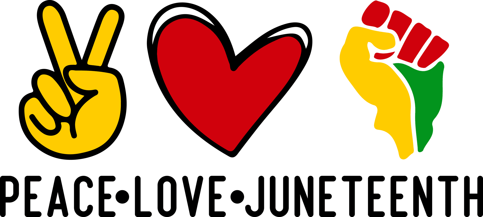Peace Love Juneteenth DTF Ready to Press V1