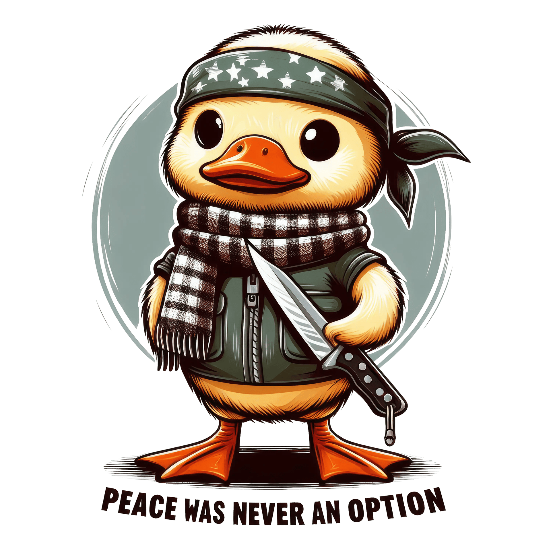 Peace Was Never an Option - Funny Duck Design