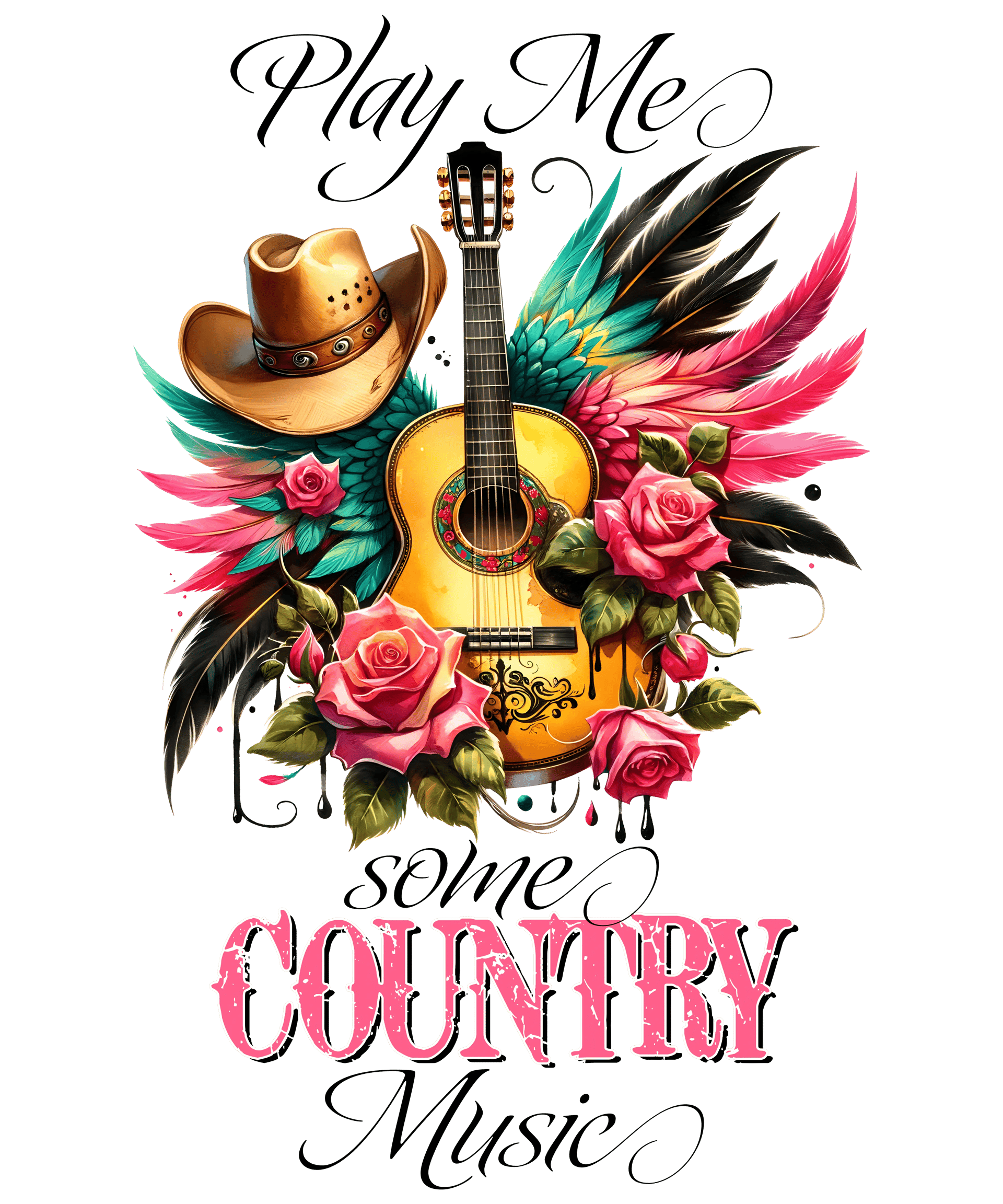 Play Me Some Country Music - Western Design