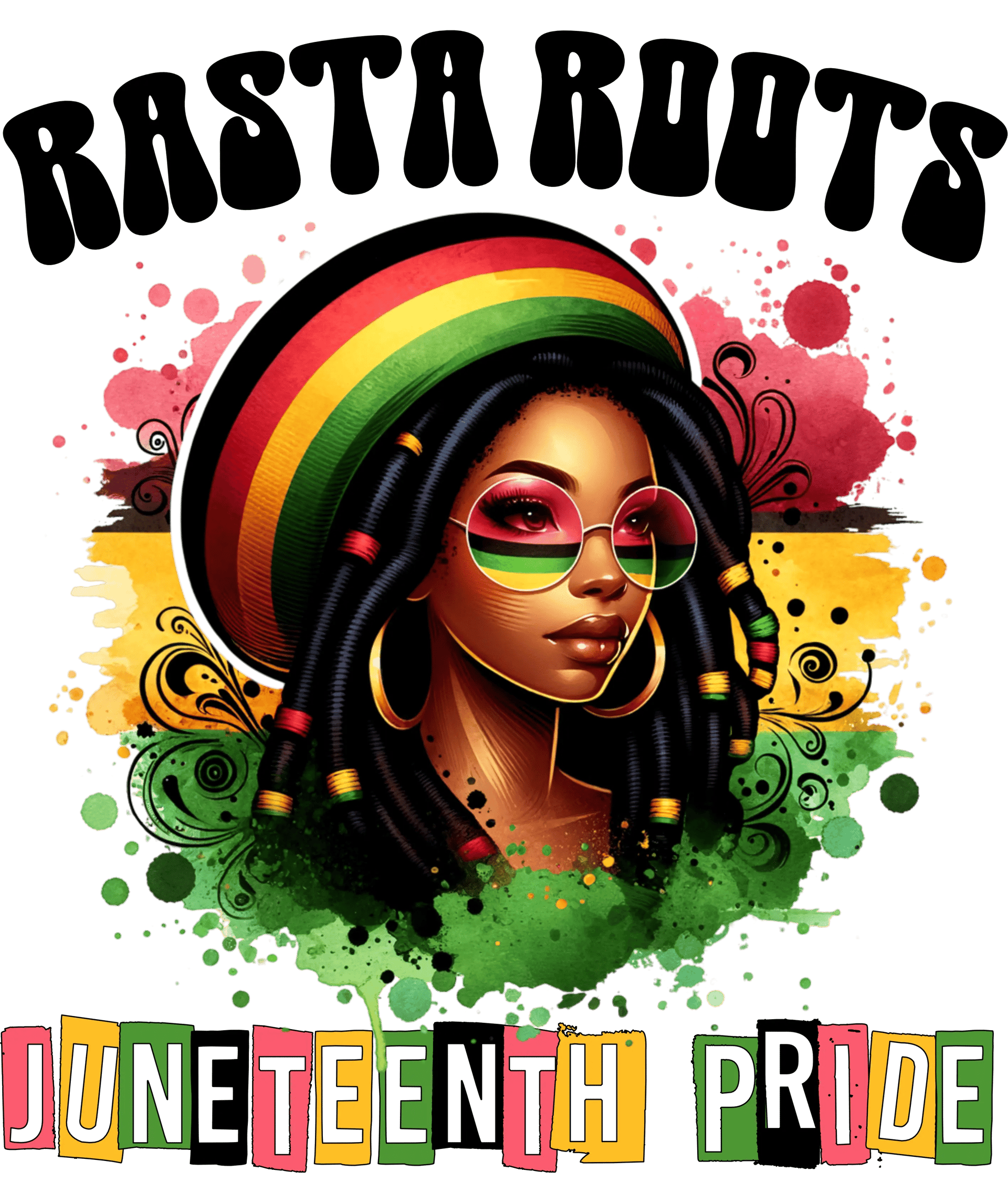 Rasta Rooods Juneteenth Pride Design