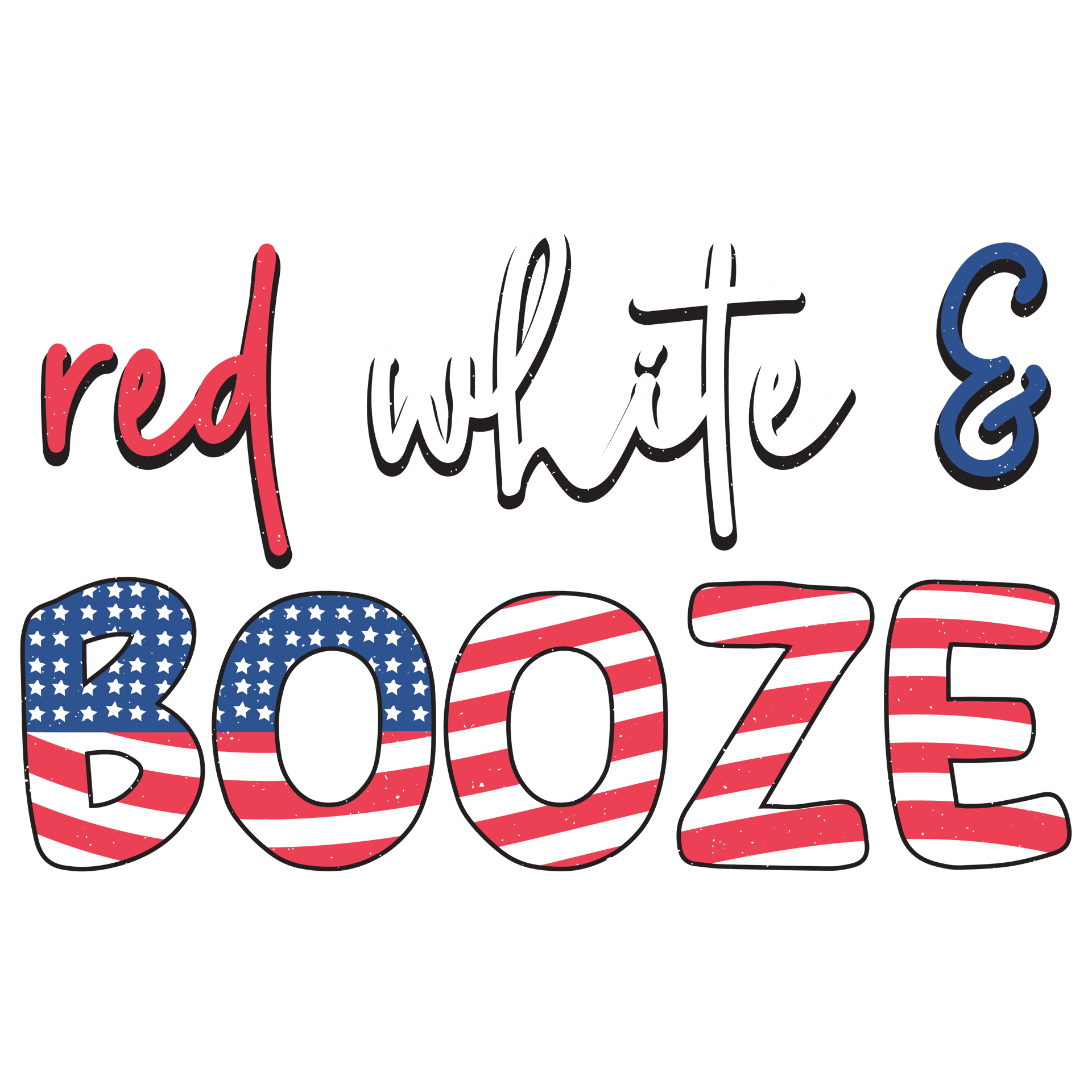 Red White Booze Design Ready to Press