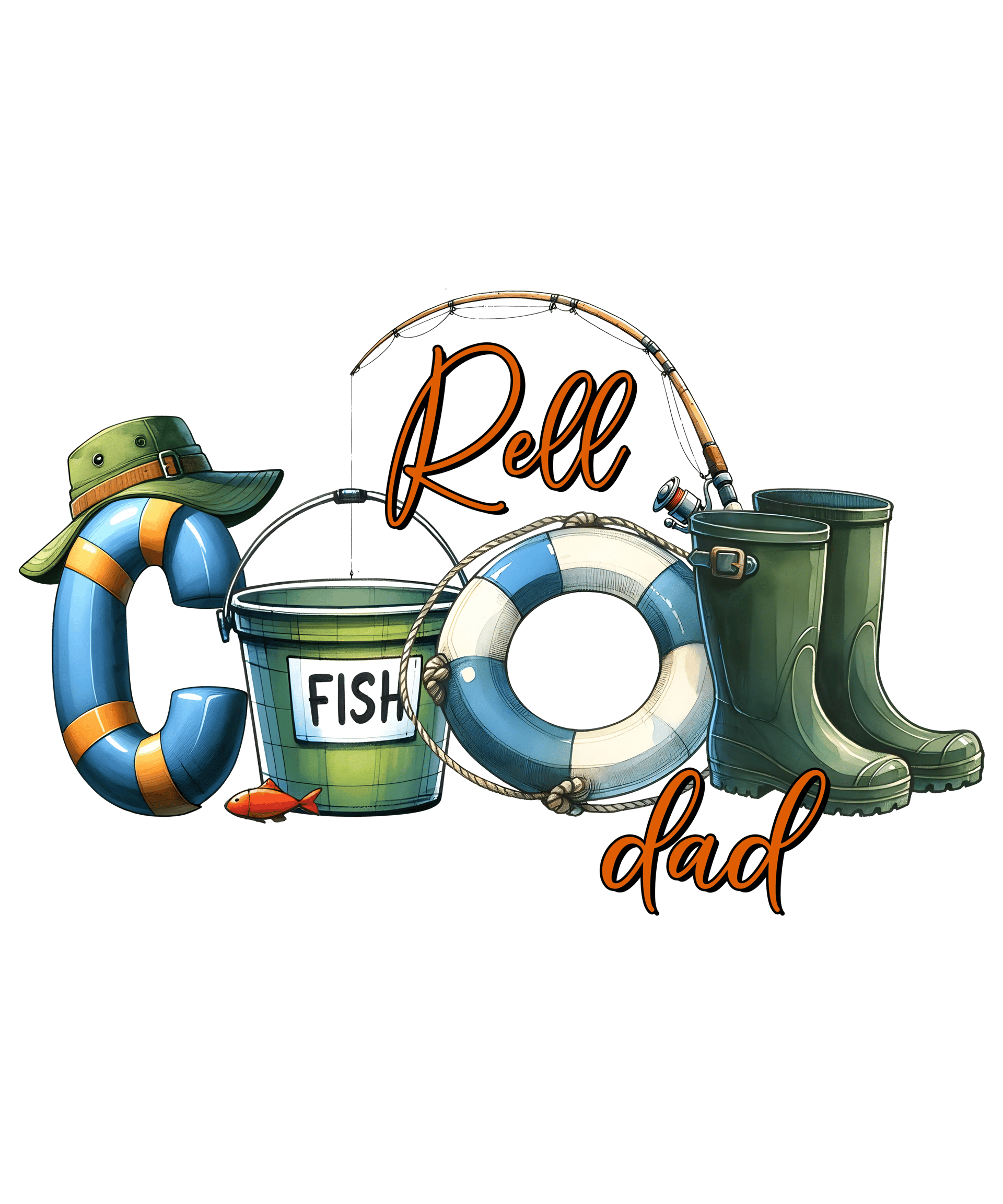 Reel Cool Dad DTF Design - Ready to Press V1