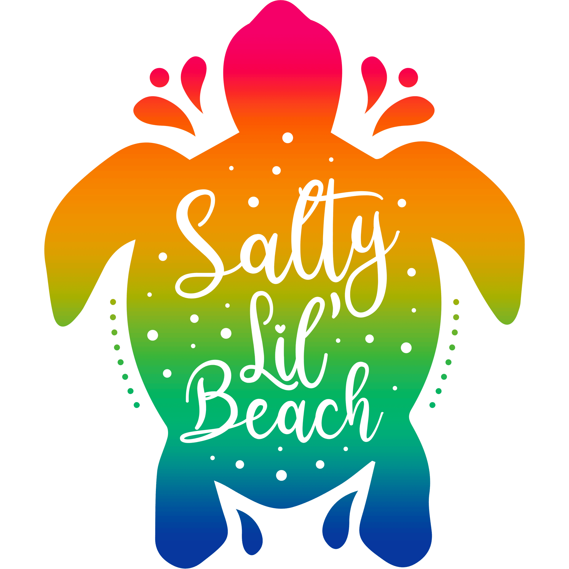 Salty Lil' Beach Design - DTF Ready To Press