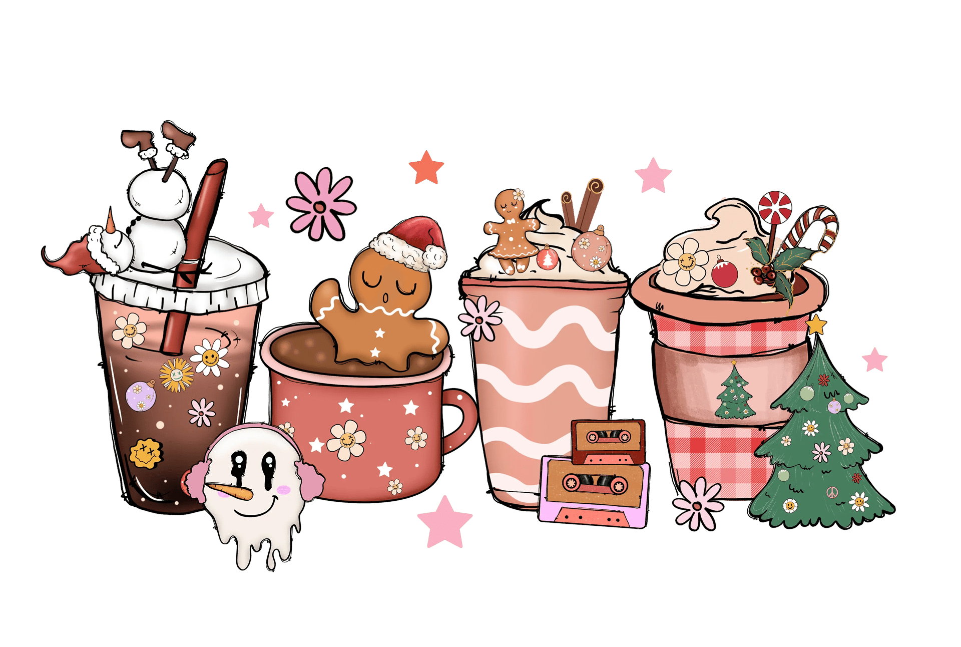 Snow and Hot Chocolate Christmas Design