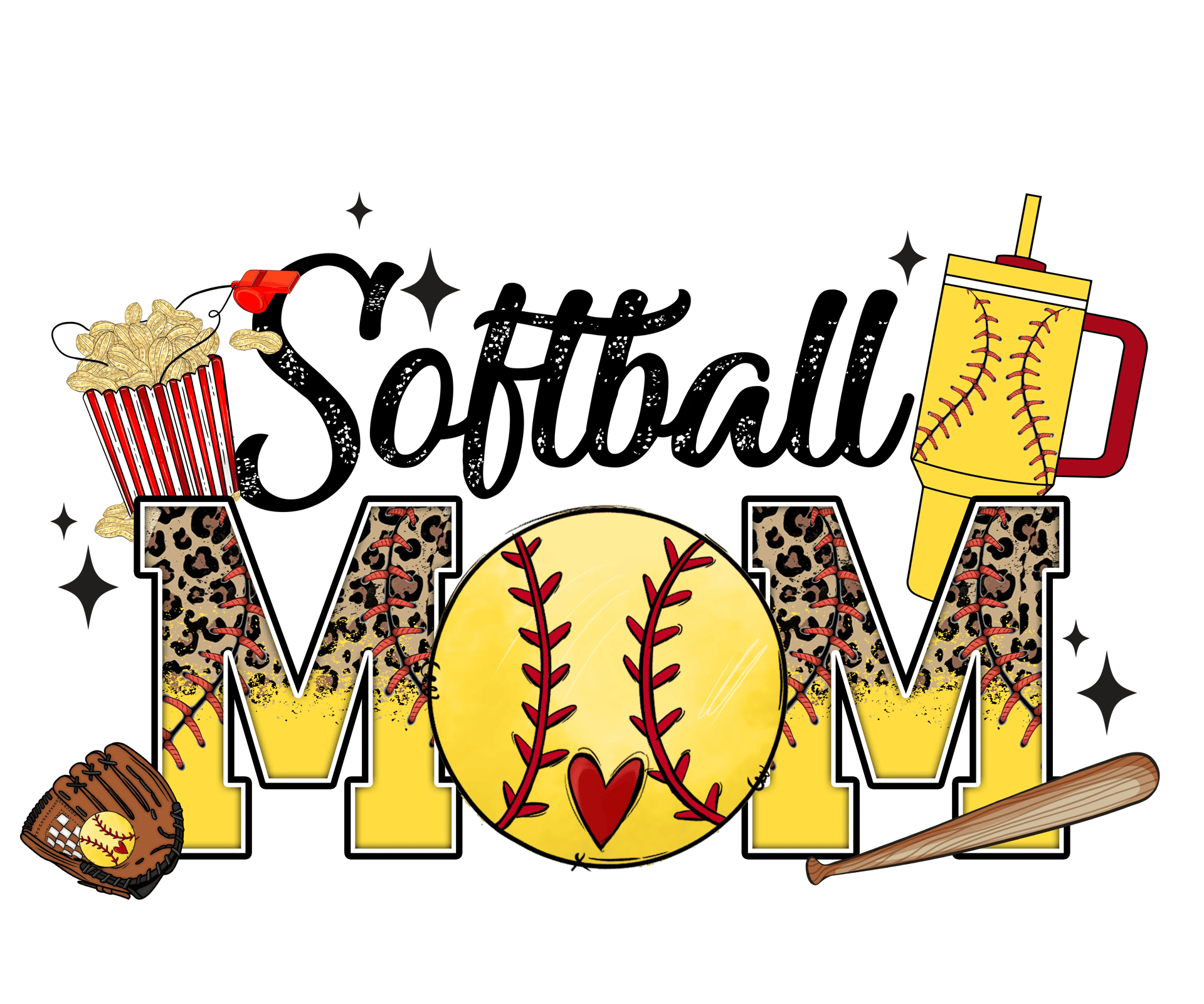 Softball Mom DTF Design - Ready to Press V1