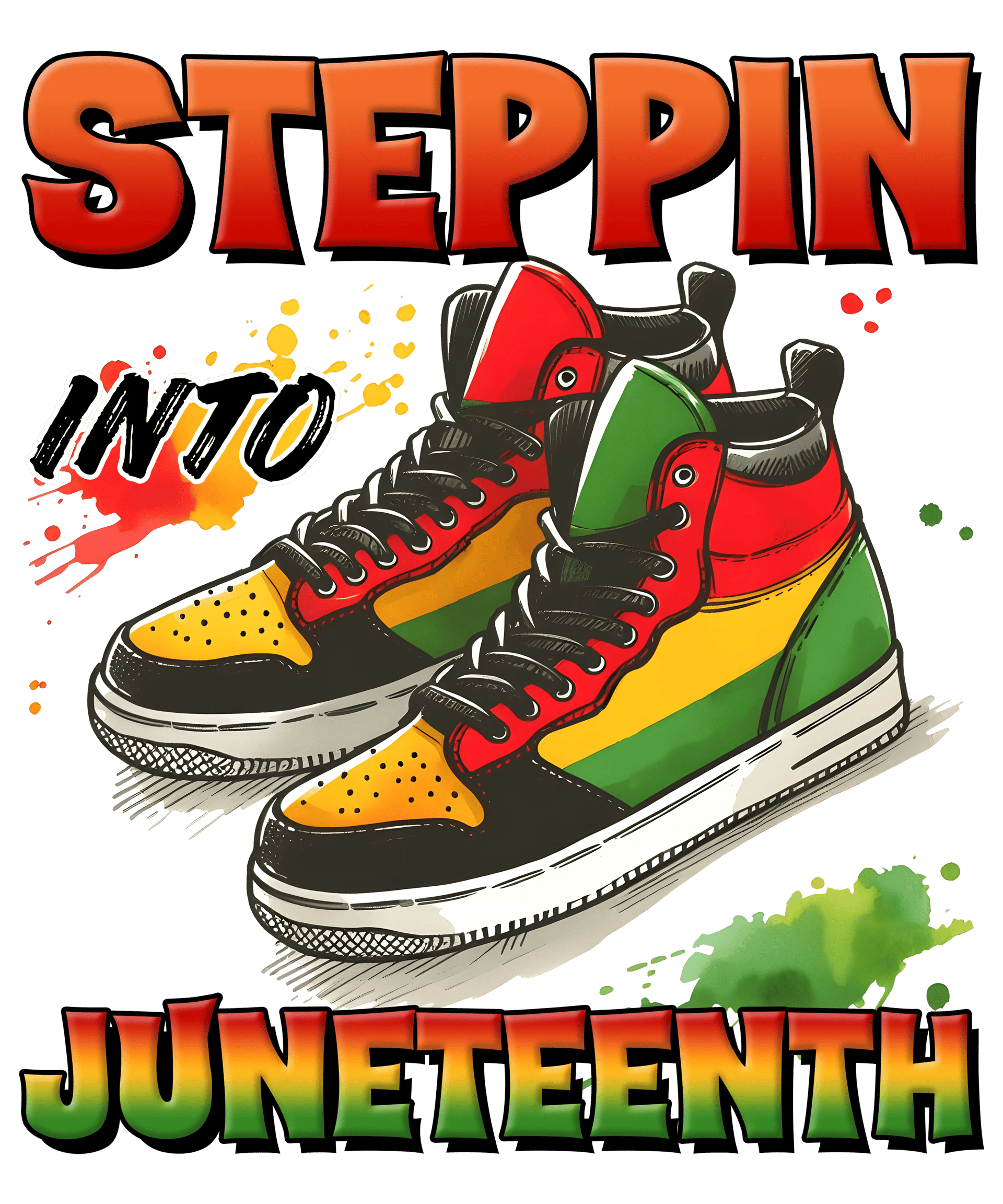 Steppin Into Juneteenth Design - DTF Ready To Press