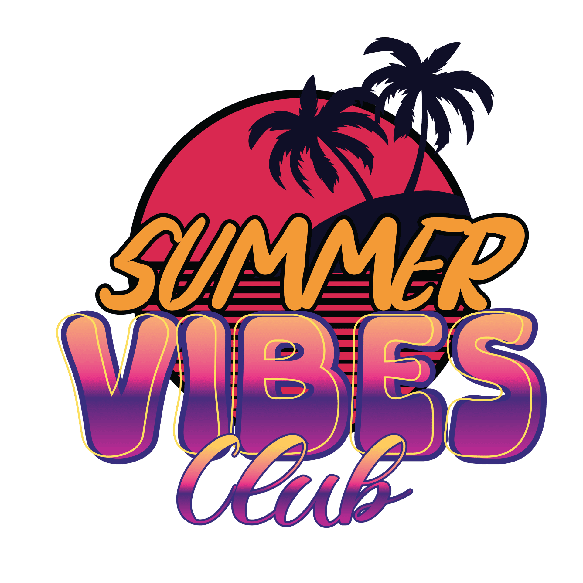 Summer Vibes Club Design - DTF Ready To Press