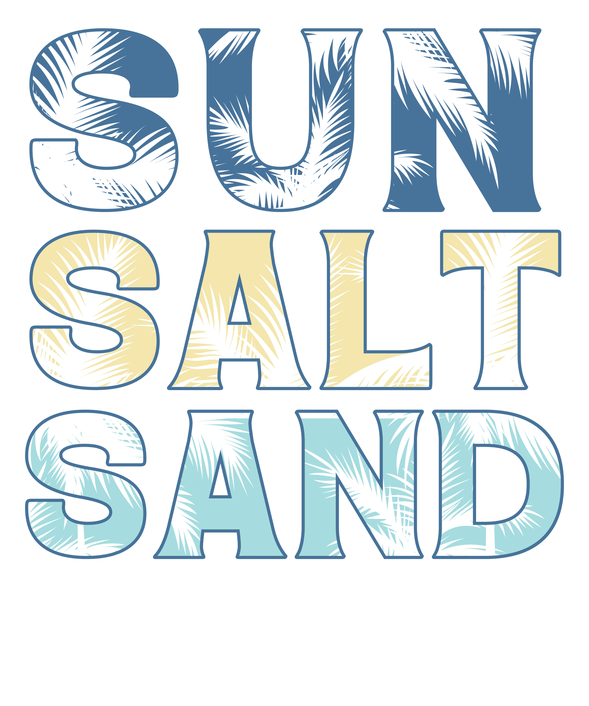 Sun Salt Sand DTF Design - Ready to Press
