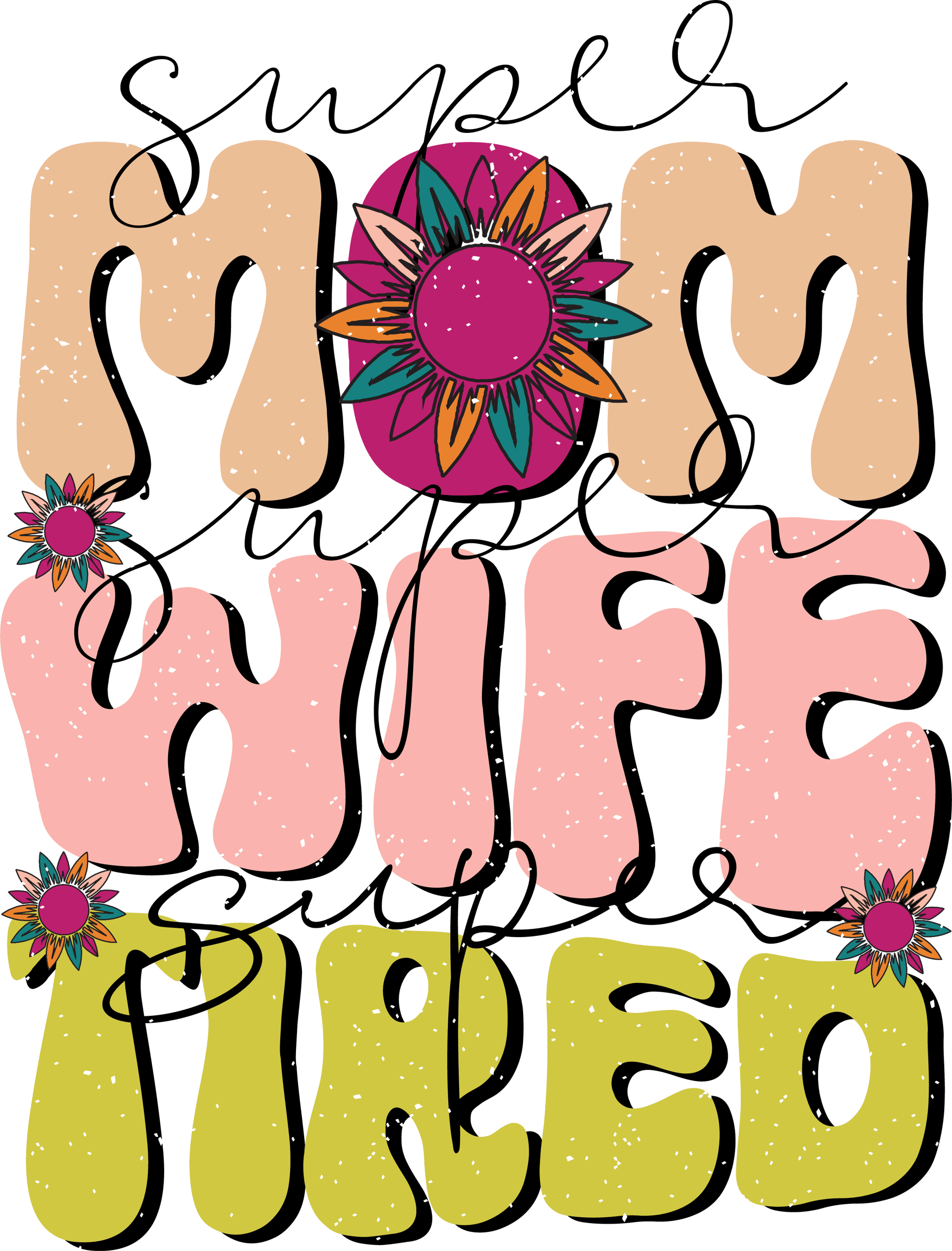Super Mom DTF Design - Ready to Press V2