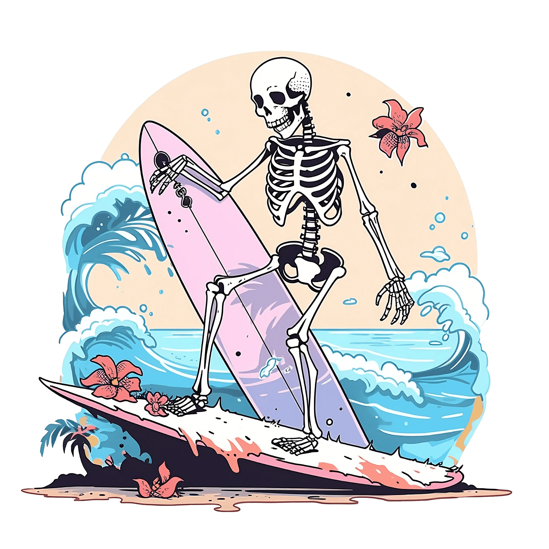 Surfing Design - DTF Ready To Press