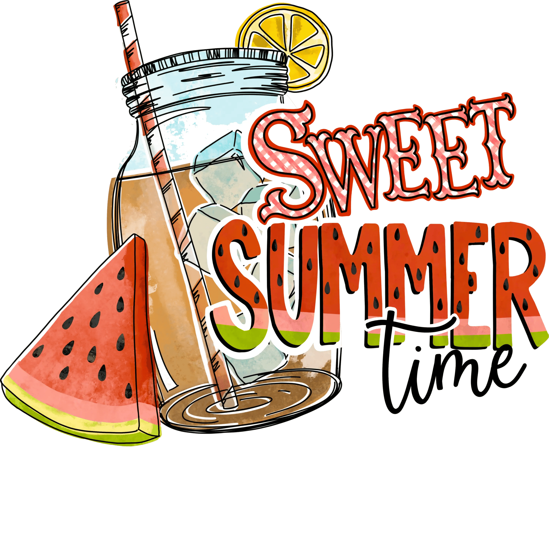 Sweet Summer Time DTF Design Ready to Press V2