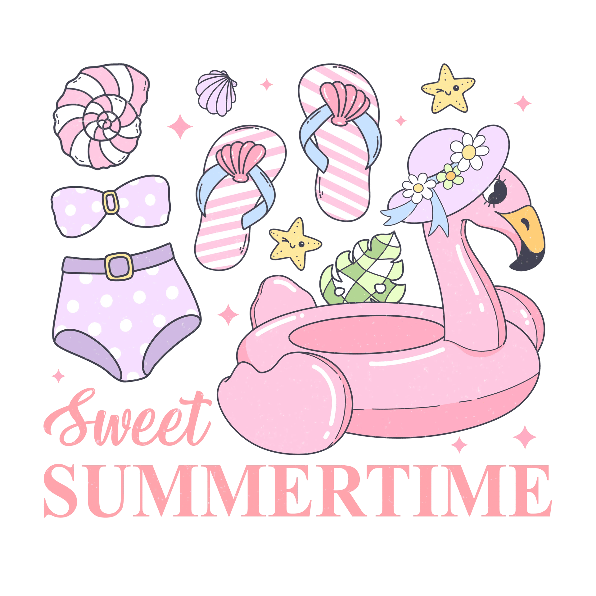 Sweet Summertime DTF Design - Ready to Press V1