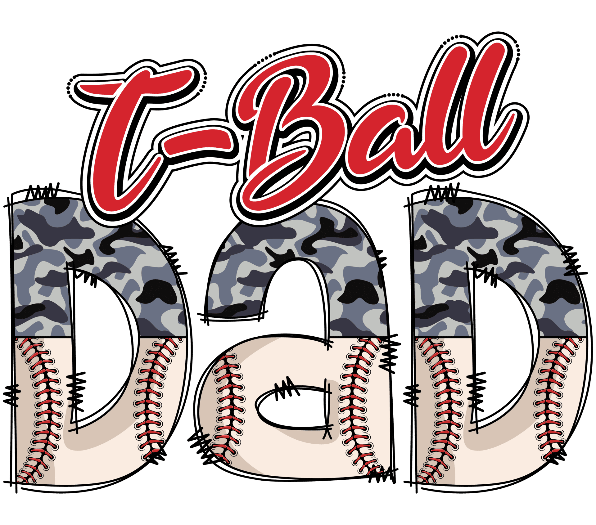 T-Ball Dad DTF Design - Ready to Press