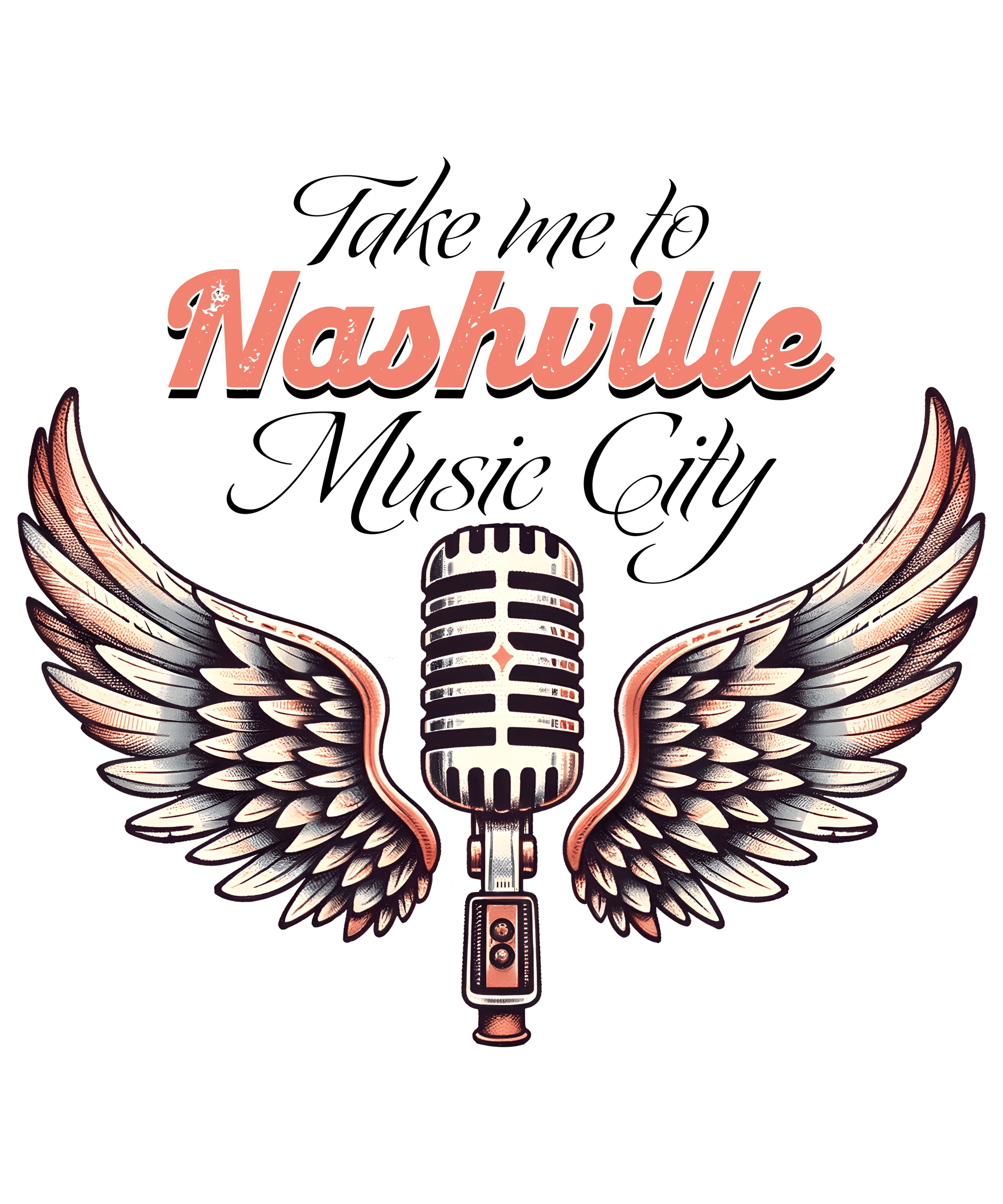 Take Me to Nashville DTF Design Ready Press V1
