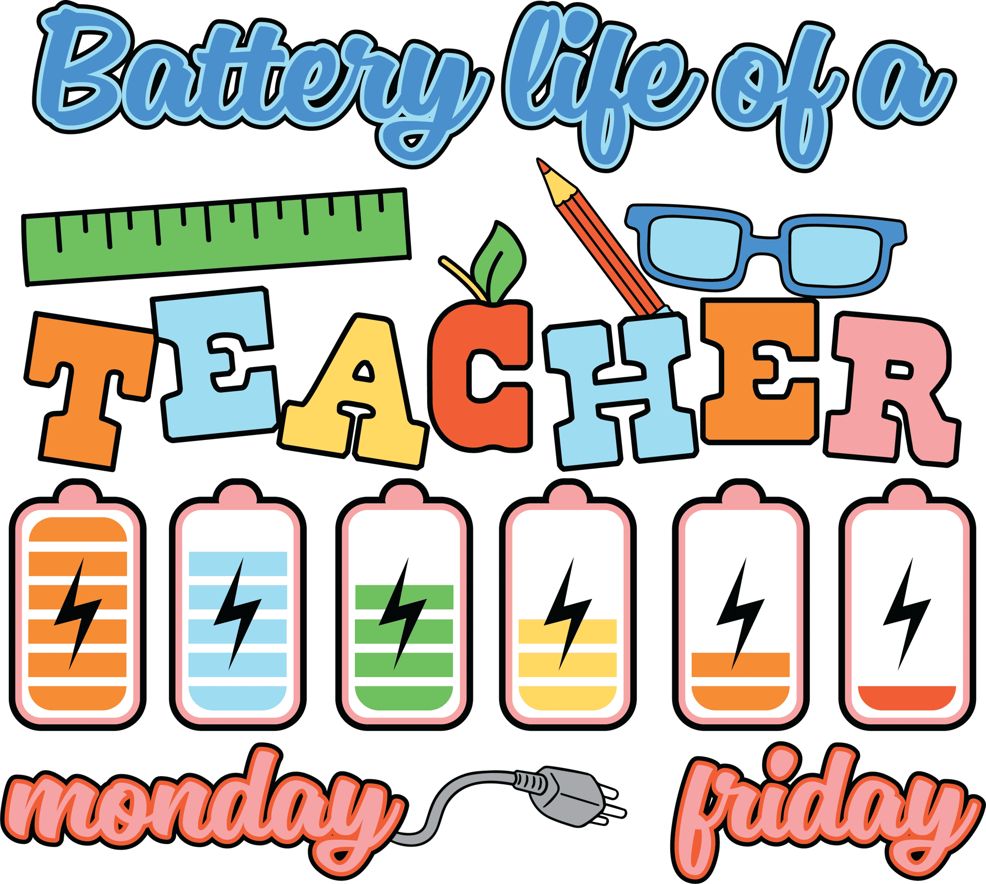 Teacher Mode DTF Design - Ready to Press V2